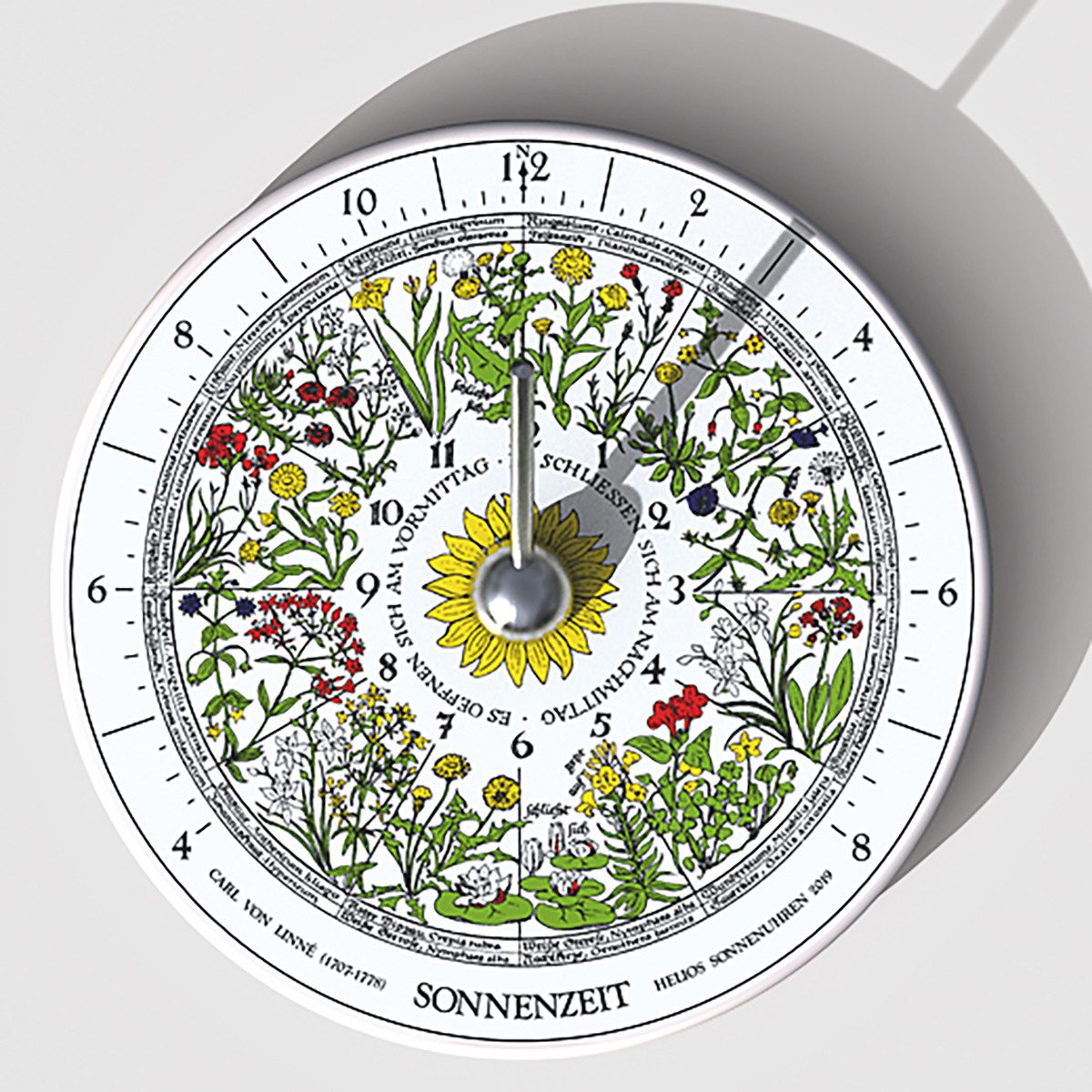 Sonnenuhr HORA-Sonnenuhr »Floris« nach Carl von Linné.