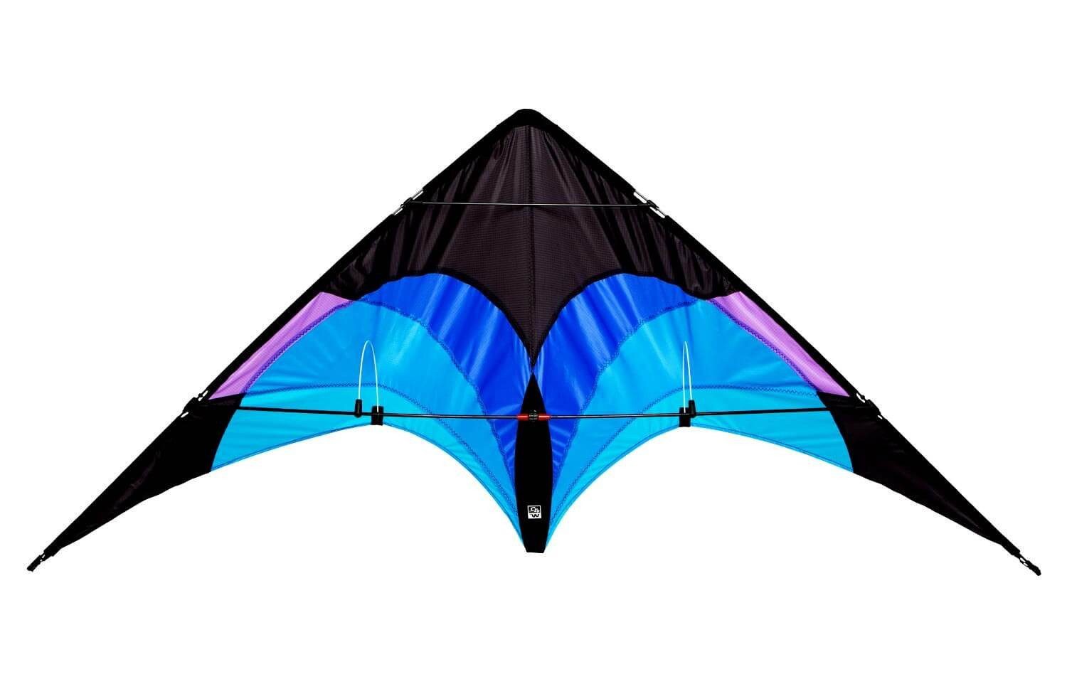 Wolkenstürmer Kite Ready to Fly Lenkdrachen Set für Kinder & Anfänger, (Lenkdrachenset, 1-tlg), Flip (blau) Kinderdrachen ab 6 Jahren 140 cm Fiberglas