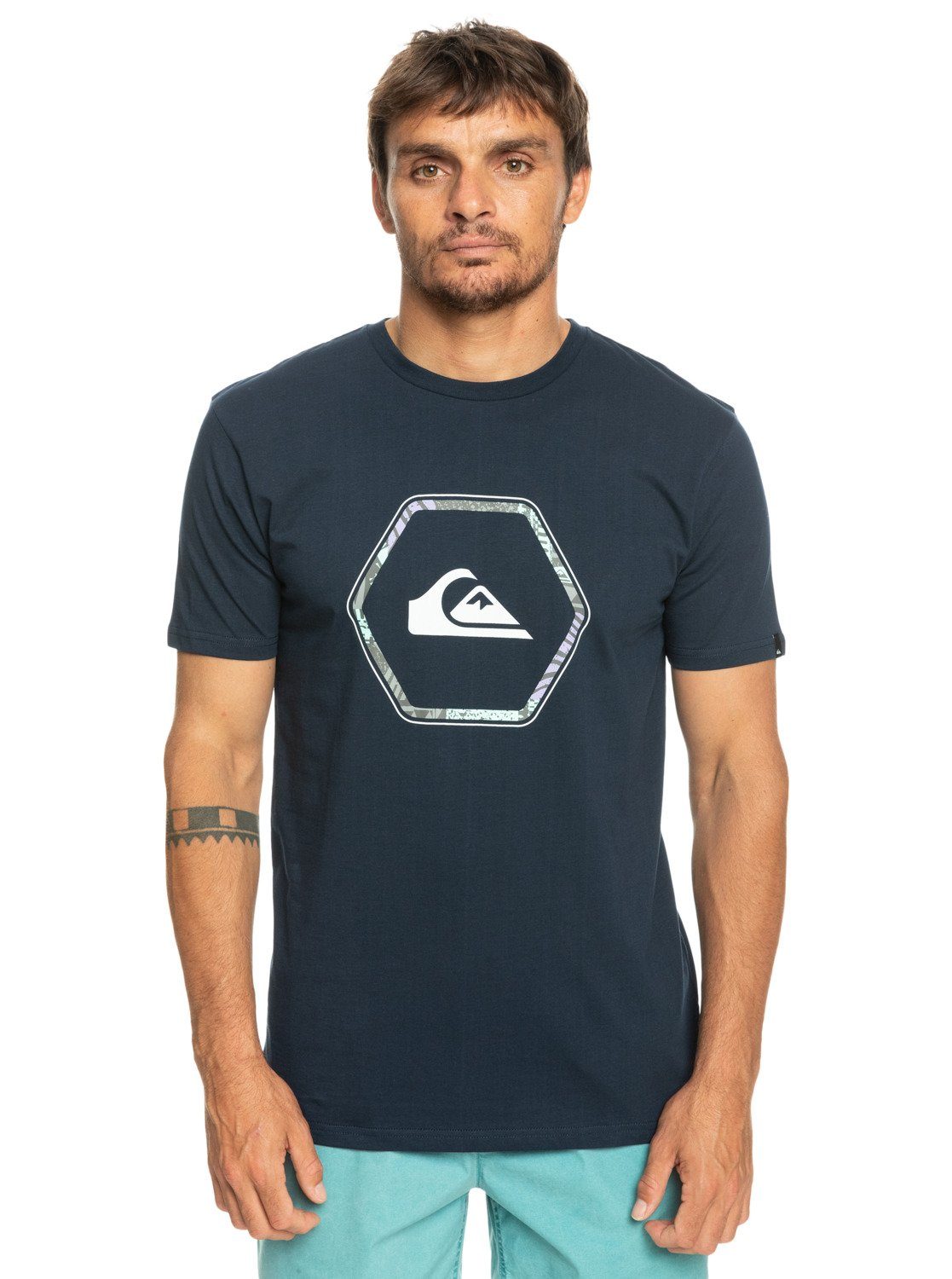 Quiksilver T-Shirt In Shapes Navy Blazer