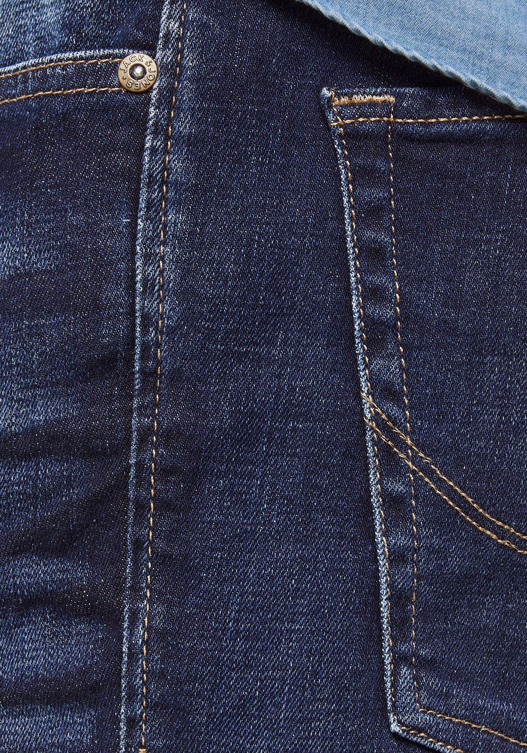 Jack & Jones Regular-fit-Jeans JJICLARK mit Used-Look und Stretch für den Alltag mit Abriebeffekten