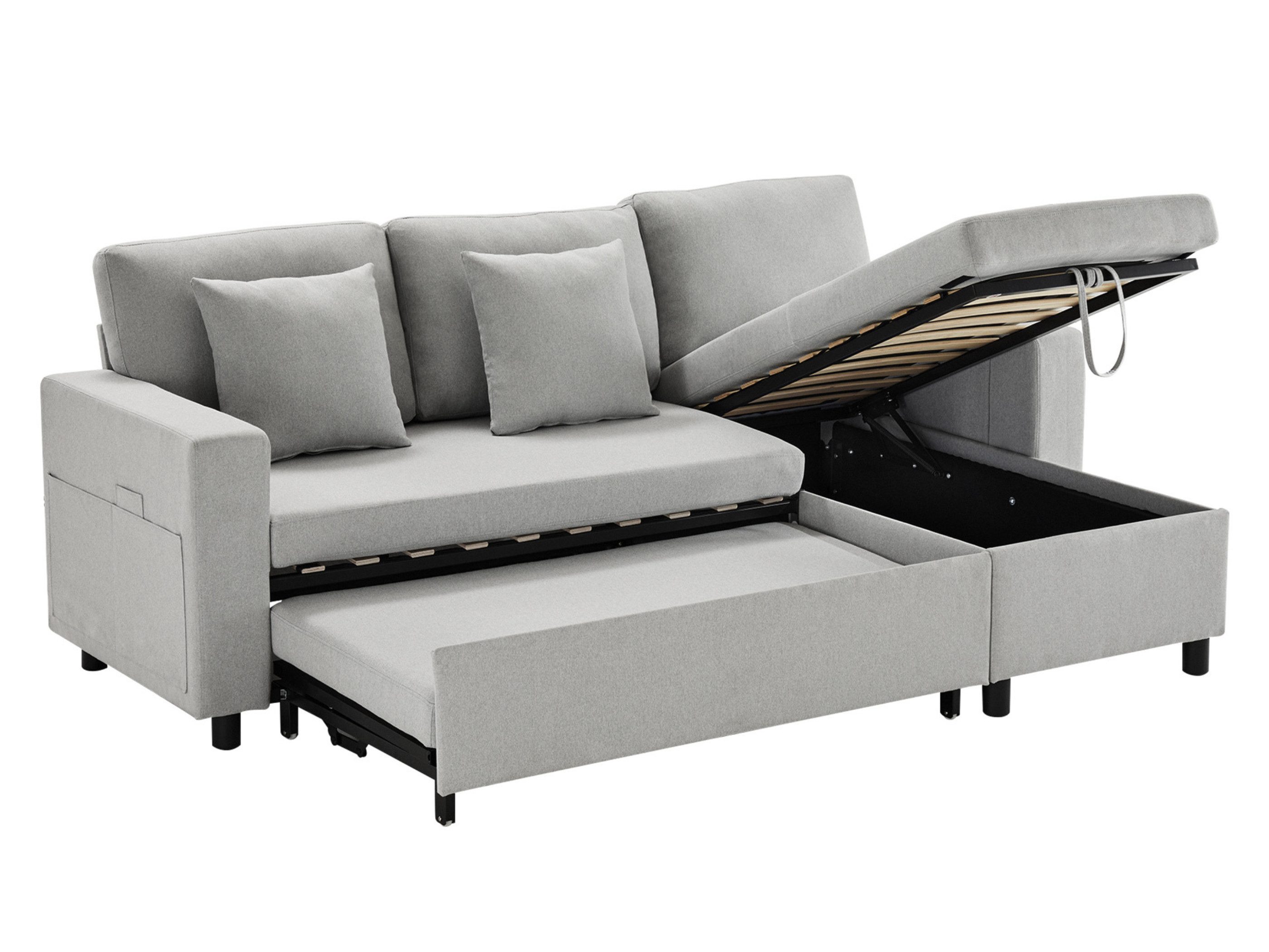 SeedWave Schlafsofa Leinenstoffen Schlafsofa für 3-4 günstig online kaufen
