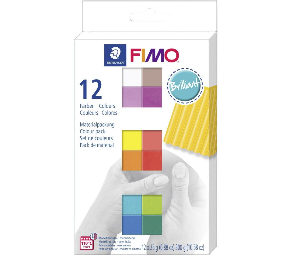 STAEDTLER Ремесленный войлок FIMO Soft Colour Pack 12 x 25 g 12 Farben Brillant