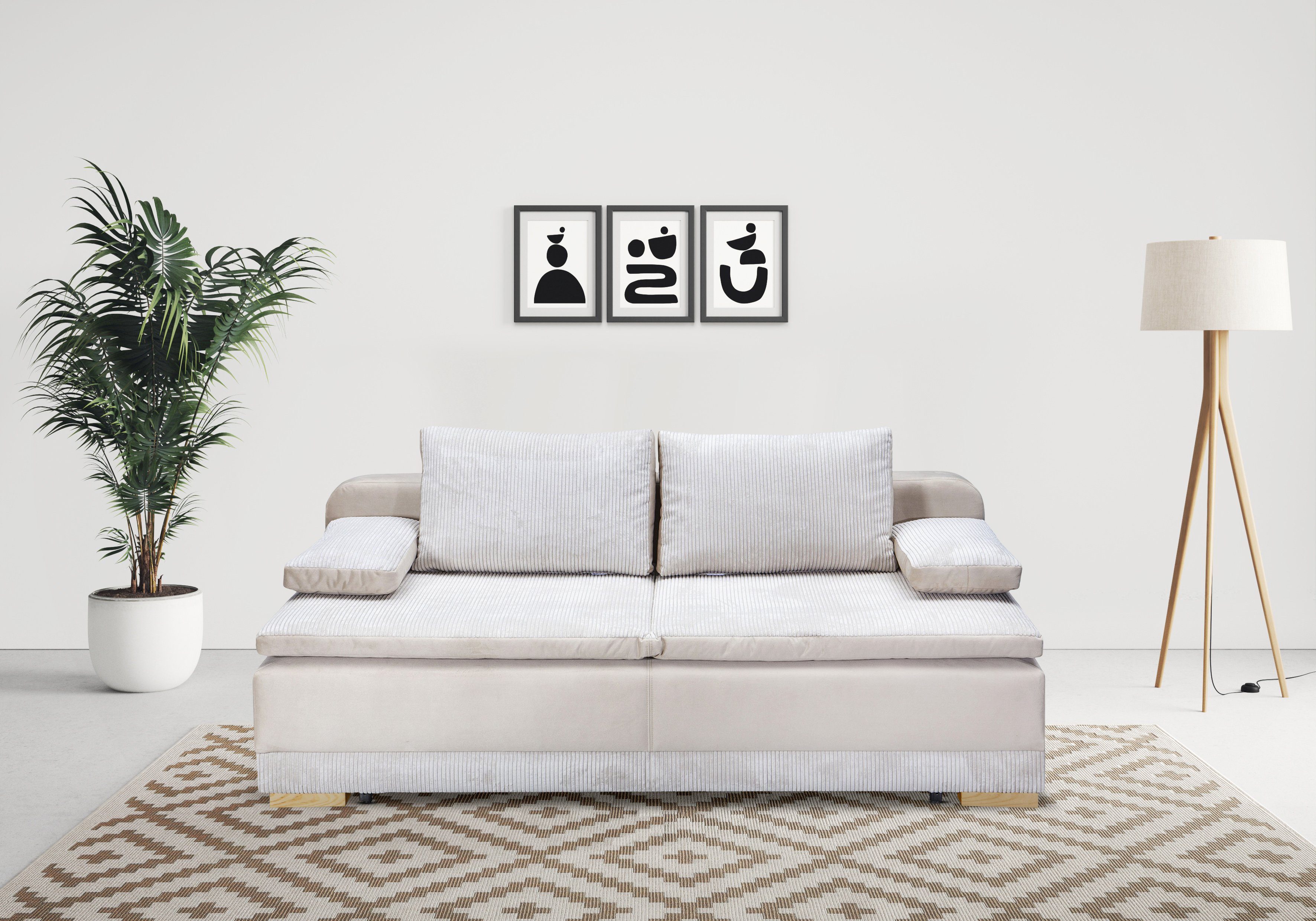 INOSIGN Schlafsofa Ben, mit Boxspringaufbau, Bettfunktion günstig online kaufen