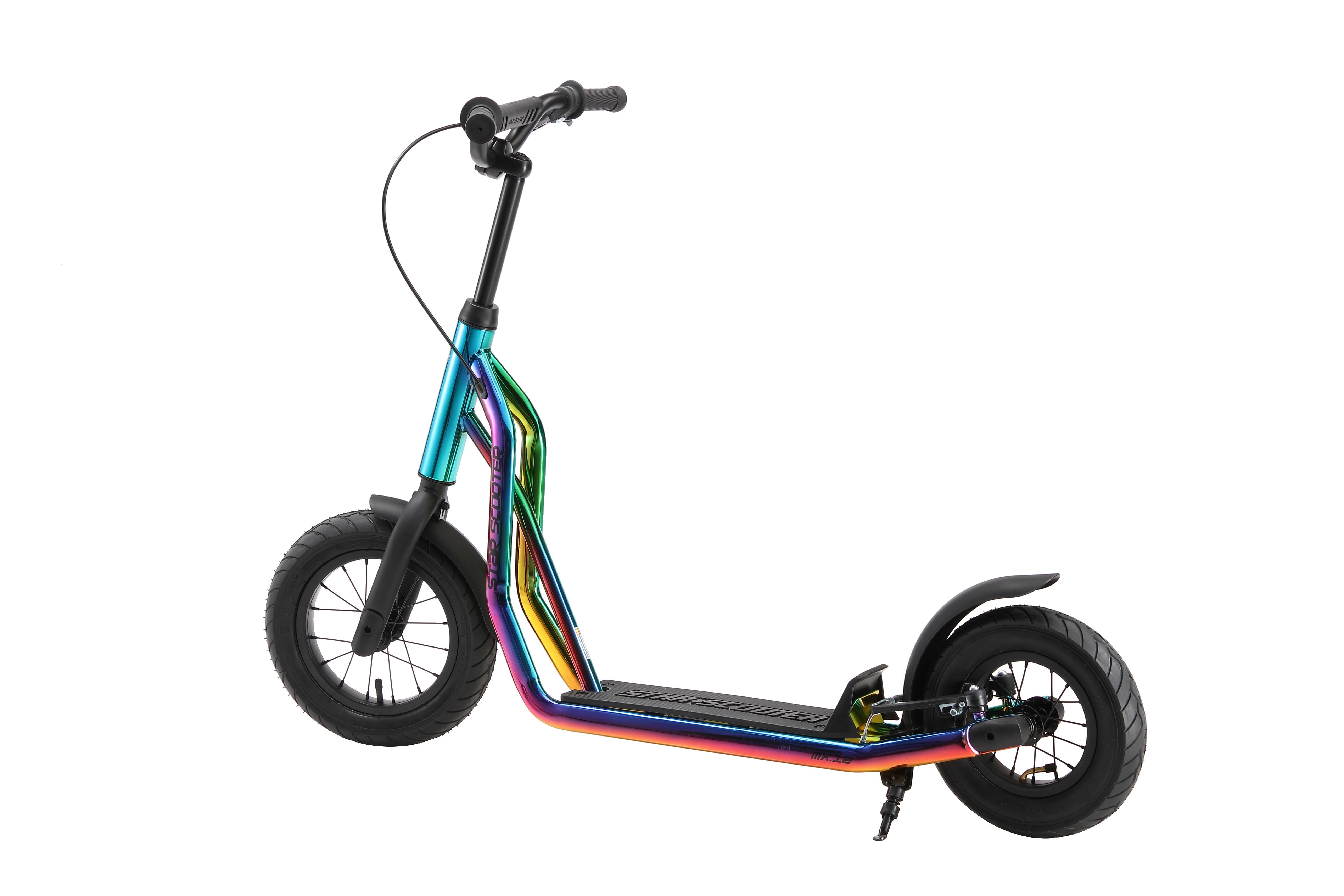 Star-Scooter Cityroller 12 Zoll, ab 8 Jahre, Kinder City Roller ab 124 cm, Jungen, Mädchen, Höhenverstellbar, Seitenständer