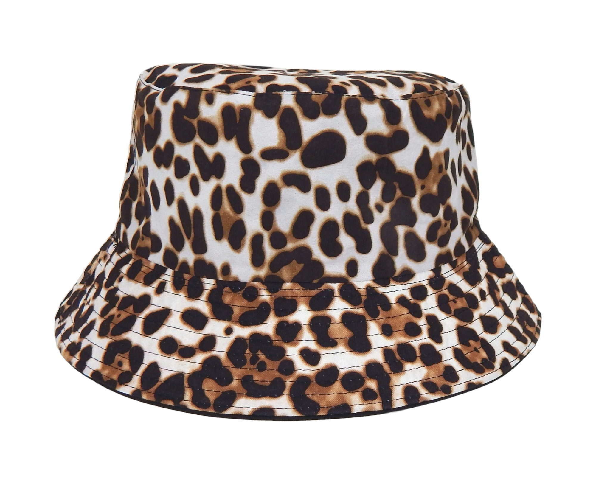 Ella Jonte Sonnenhut stylisher Bucket Hat - Wendehut mit Leo-Print