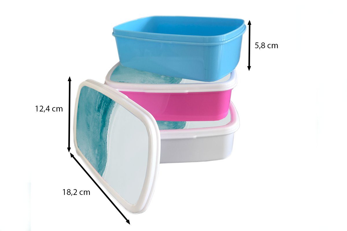 Wasser weiß (2-tlg), Erwachsene, für Brotbox Kunststoff, - Lunchbox Australien, und Jungs Mädchen und - MuchoWow Brotdose, Strand für Kinder