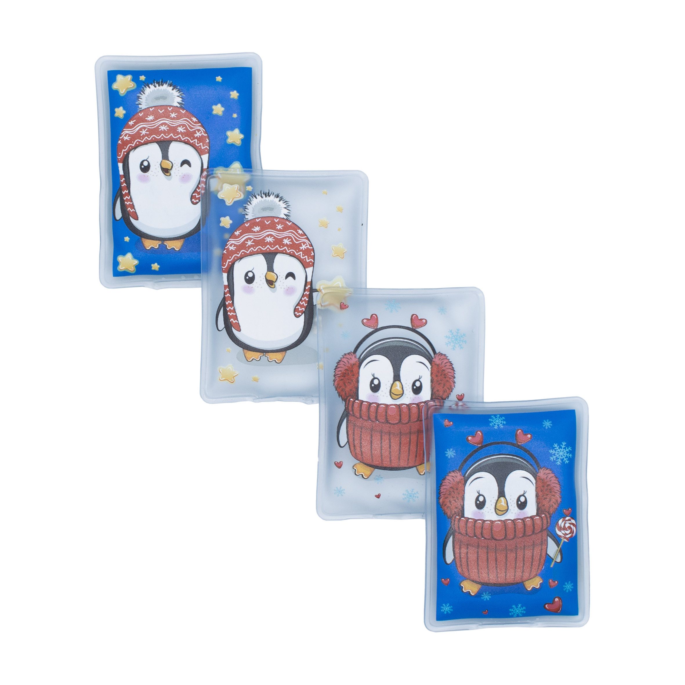 Spetebo Handwärmer, Set 4-tlg., 4 verschiedene Motive, Kinder Handwärmer für unterwegs