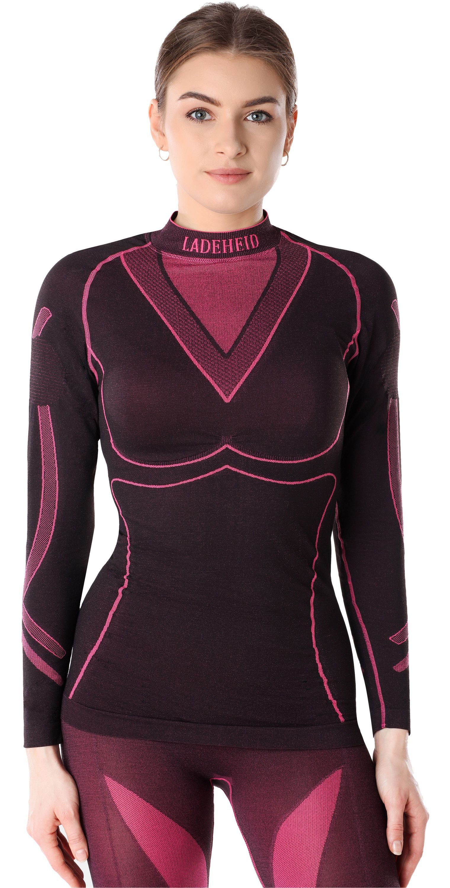 Ladeheid Funktionsunterhemd Damen Funktionsunterwäsche langarm Shirt Thermoaktiv LAGI004