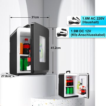Clanmacy Table Top Kühlschrank 15L Mini Kühlschrank LKühlbox AC/DC YT-A-15X, 12V/230V 2-in-1 Kühl und Heizfunktion