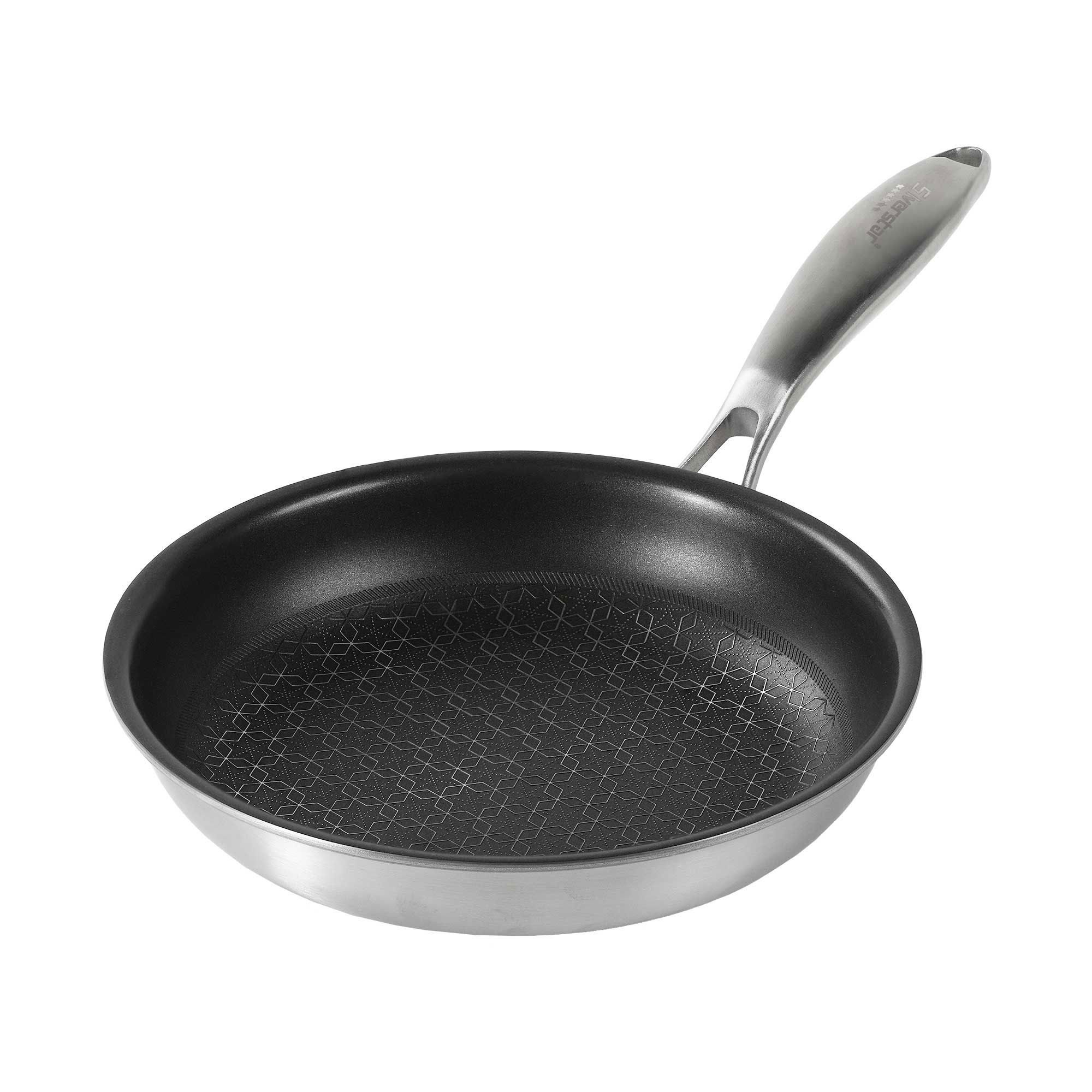 STONELINE Bratpfanne Silverstar® Edelstahlpfanne 20 cm mit Antihaftbeschichtung für, Aluminium, Edelstahl (1-tlg), Edelstahl, für scharfes Anbraten