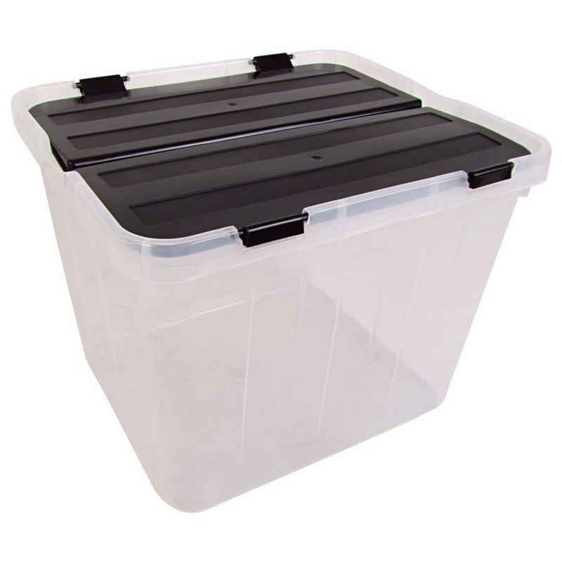 PLAST1 Aufbewahrungsbox »Aufbewahrungsbox Deckel geteilt Spielzeugkiste Allzweckbox Klarsichtbox Kiste«