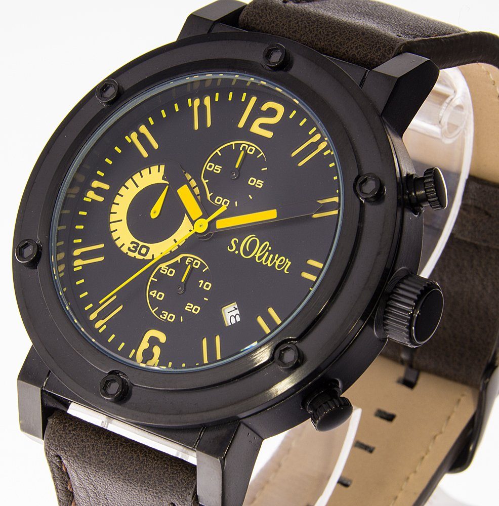 s.Oliver Chronograph s.Oliver Herrenuhr SO-15159LCR
