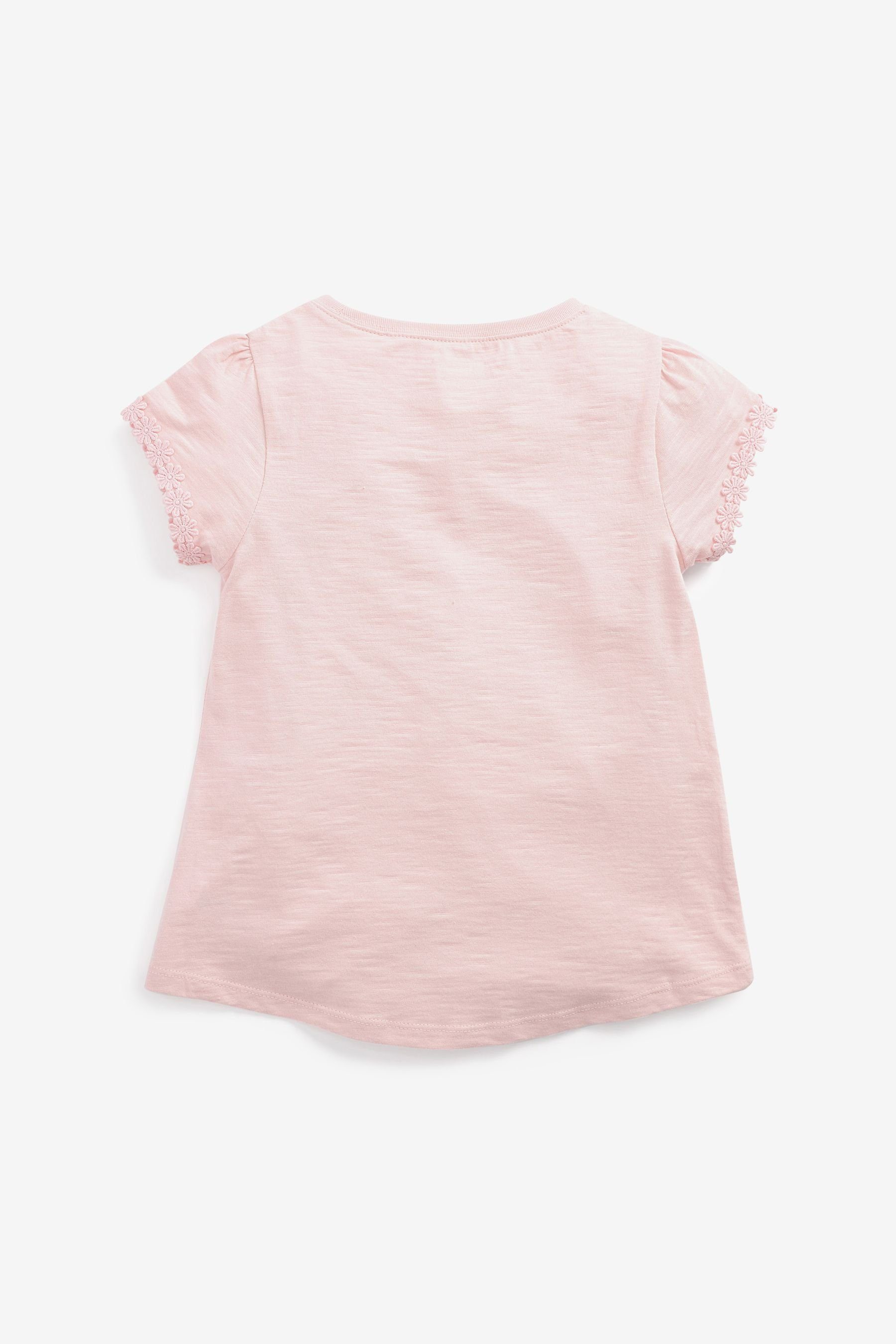 Next T-Shirt T-Shirt Blümchentasche mit Pink (1-tlg)