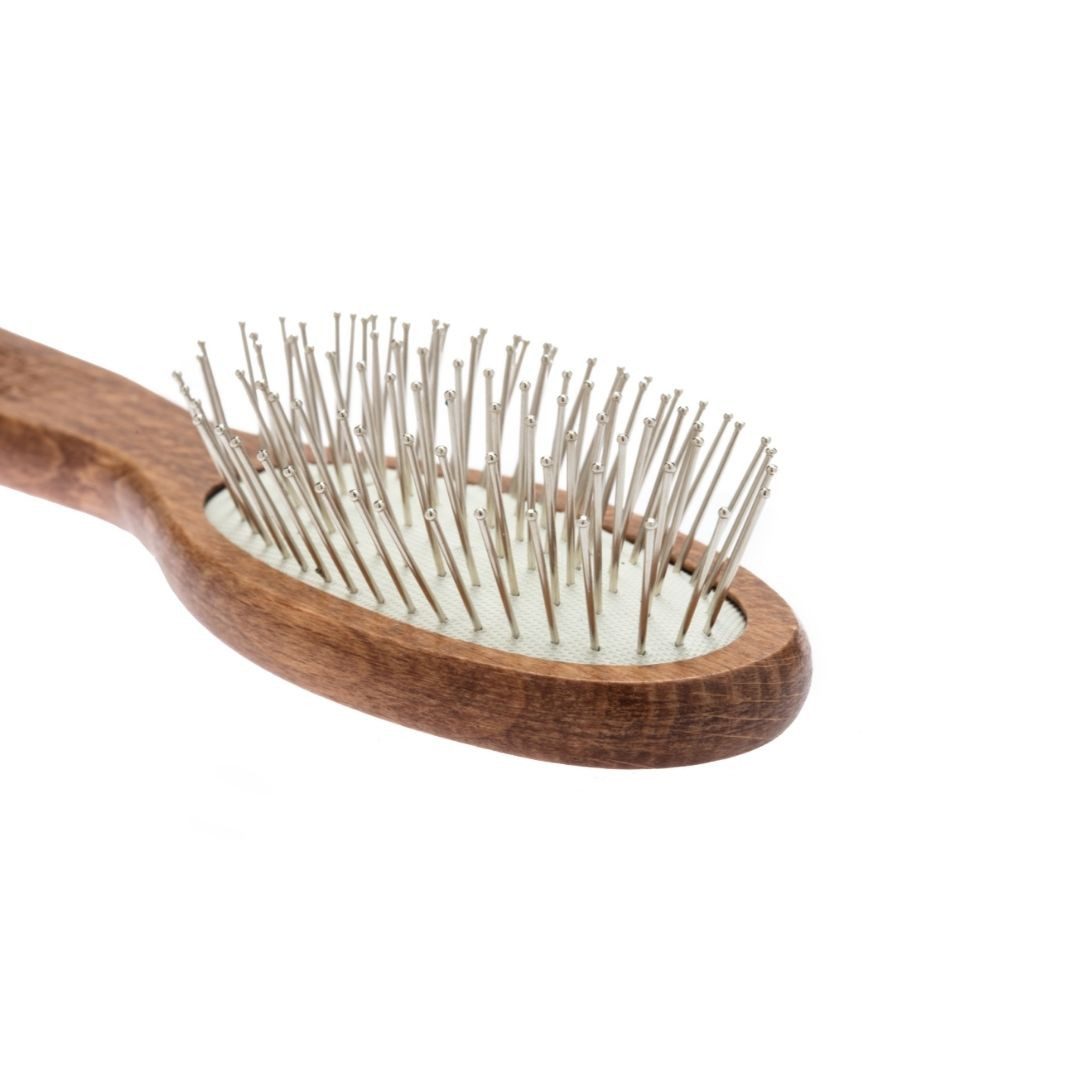 nippes Solingen Haarbürste Haarbürste, Entwirrbürste aus Buchenholz mit Doppelkopf-Metallstifte, oval