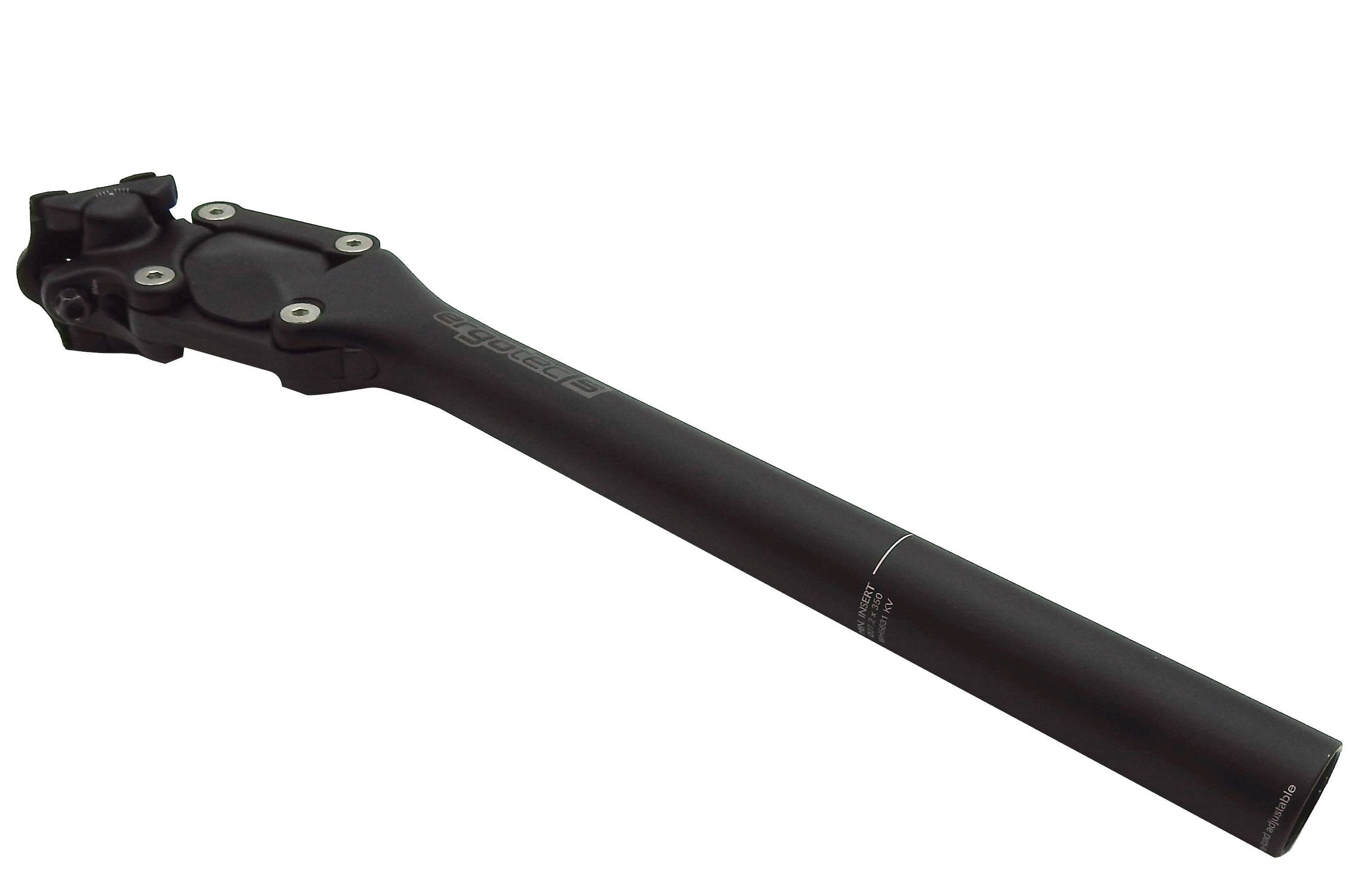 Ergotec Sattelstütze, Schwarz Patentsattelstütze Ergotec Fahrrad Alu 30,9mm Ø gefedert