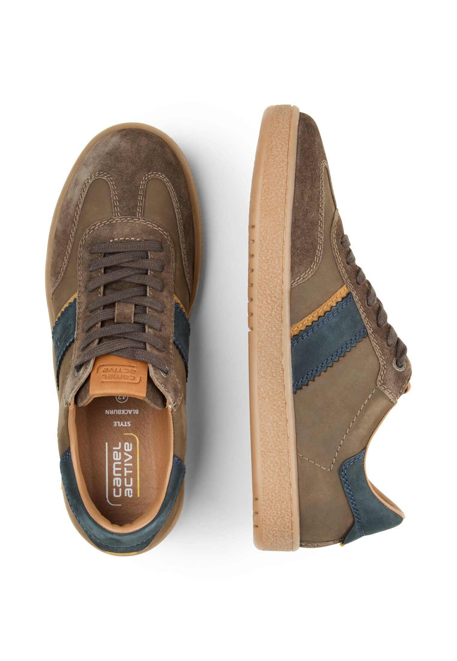 camel active Sneaker Split/Nubuk OLIV/BLAU Sneaker günstig online kaufen