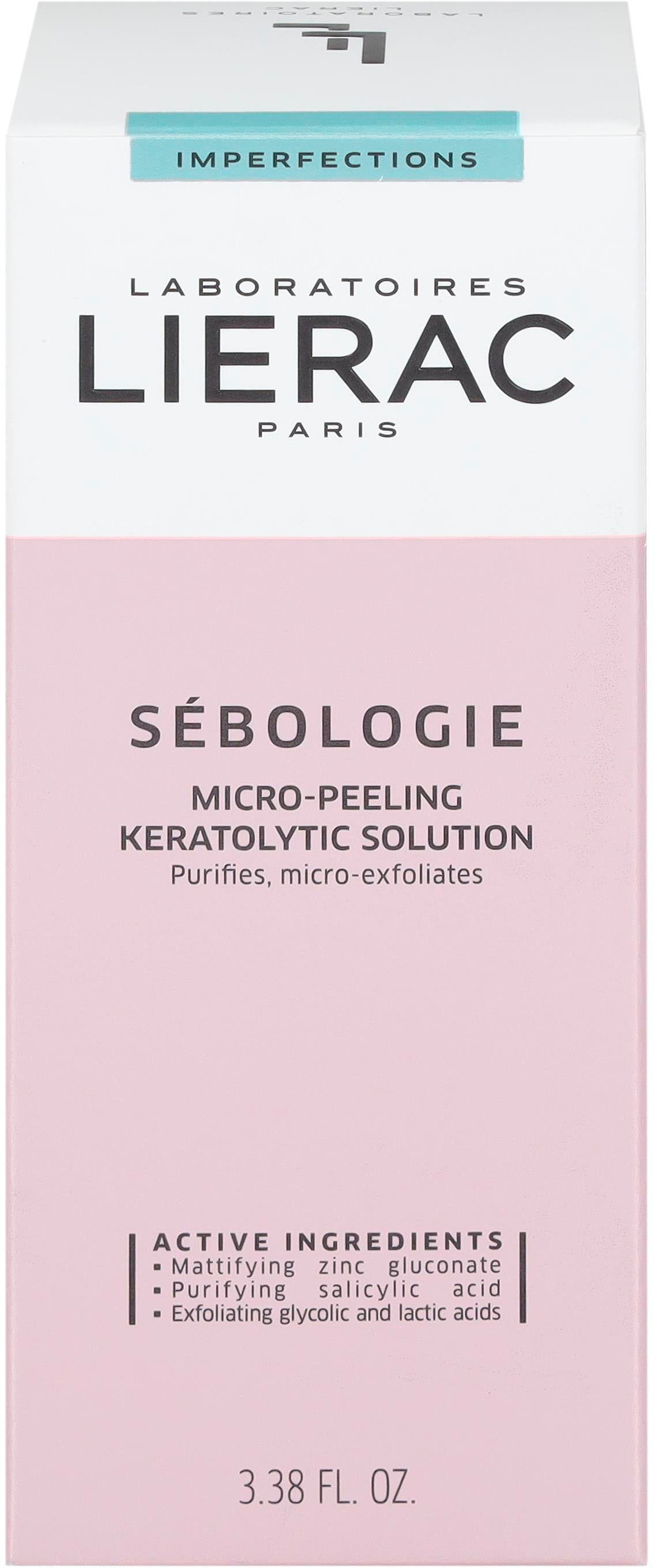 Micro-Peeling LIERAC Gesichts-Reinigungsfluid Solution Keratolytique Sebologie