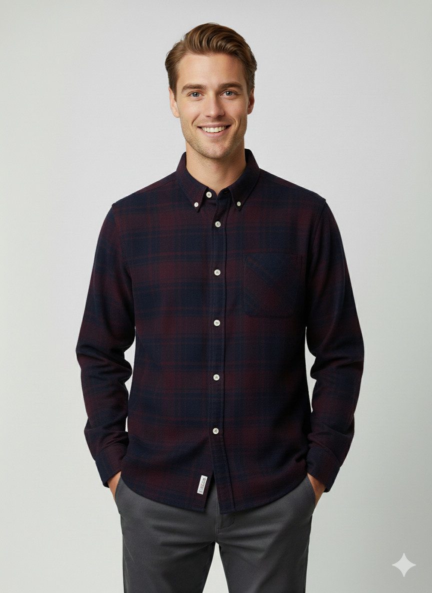 Selected Langarmhemd SLHREGNOAH BRUSHED LS SHIRT D günstig online kaufen