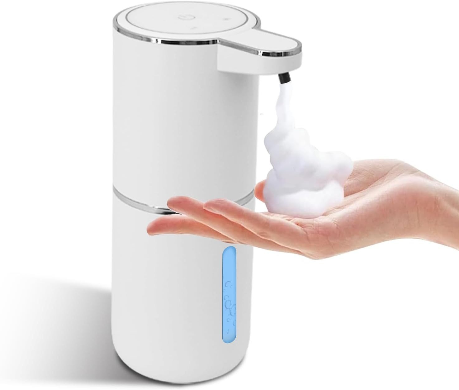 ARCASA Seifenspender Seifenspender Automatischer Schaumseifenspender 400ml USB-C Sensor, (Schaumseifenspender Set kontaktlos mit Klebepad und Akku für innen, Sensor Seifenspender Set inklusive Wandhalterung und USB-C Kabel 1tlg), Automatischer Seifenspend