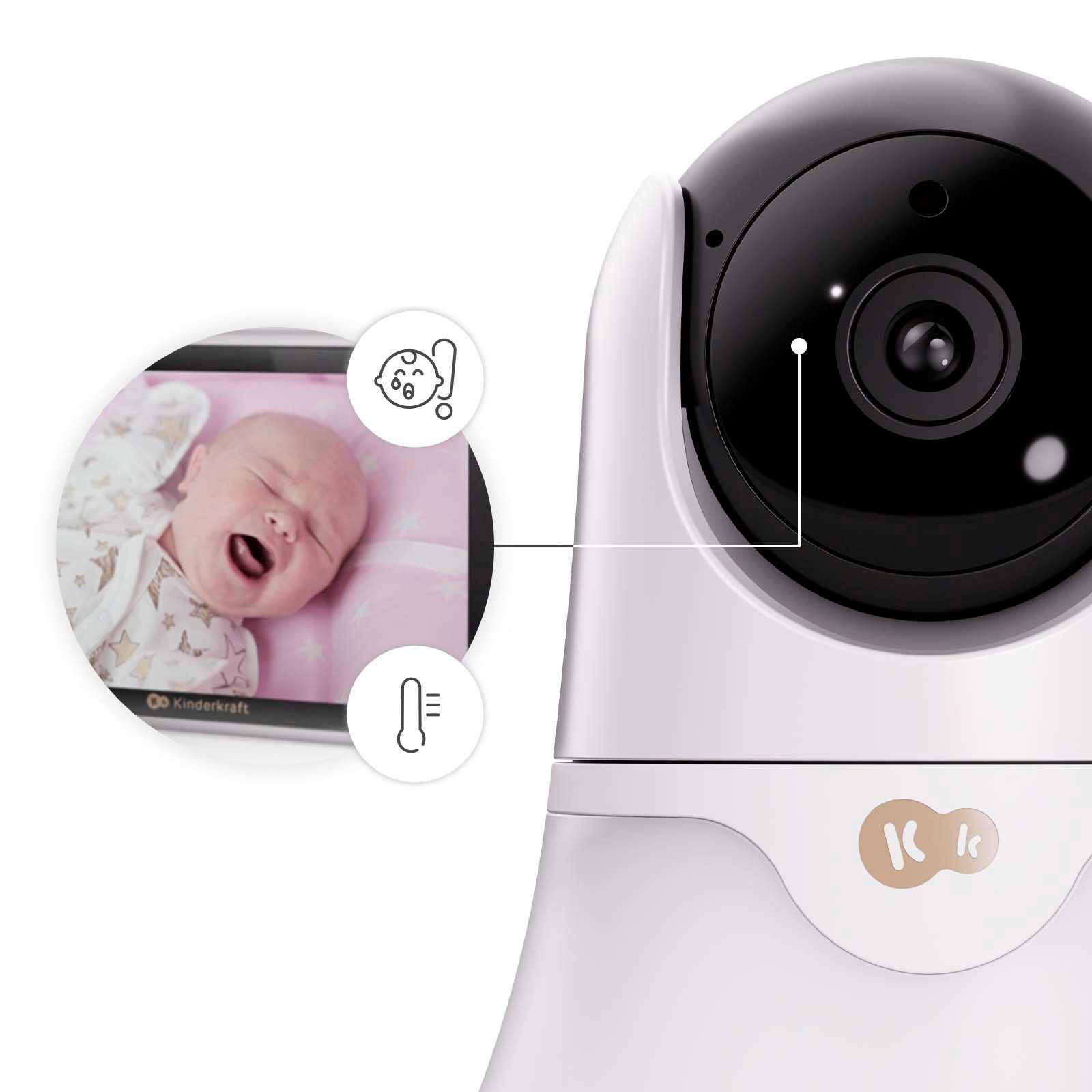Kinderkraft Video-Babyphone NITEEYE GLOW, Set, 2-tlg., mit Nachtlicht – Bild 4 von 5