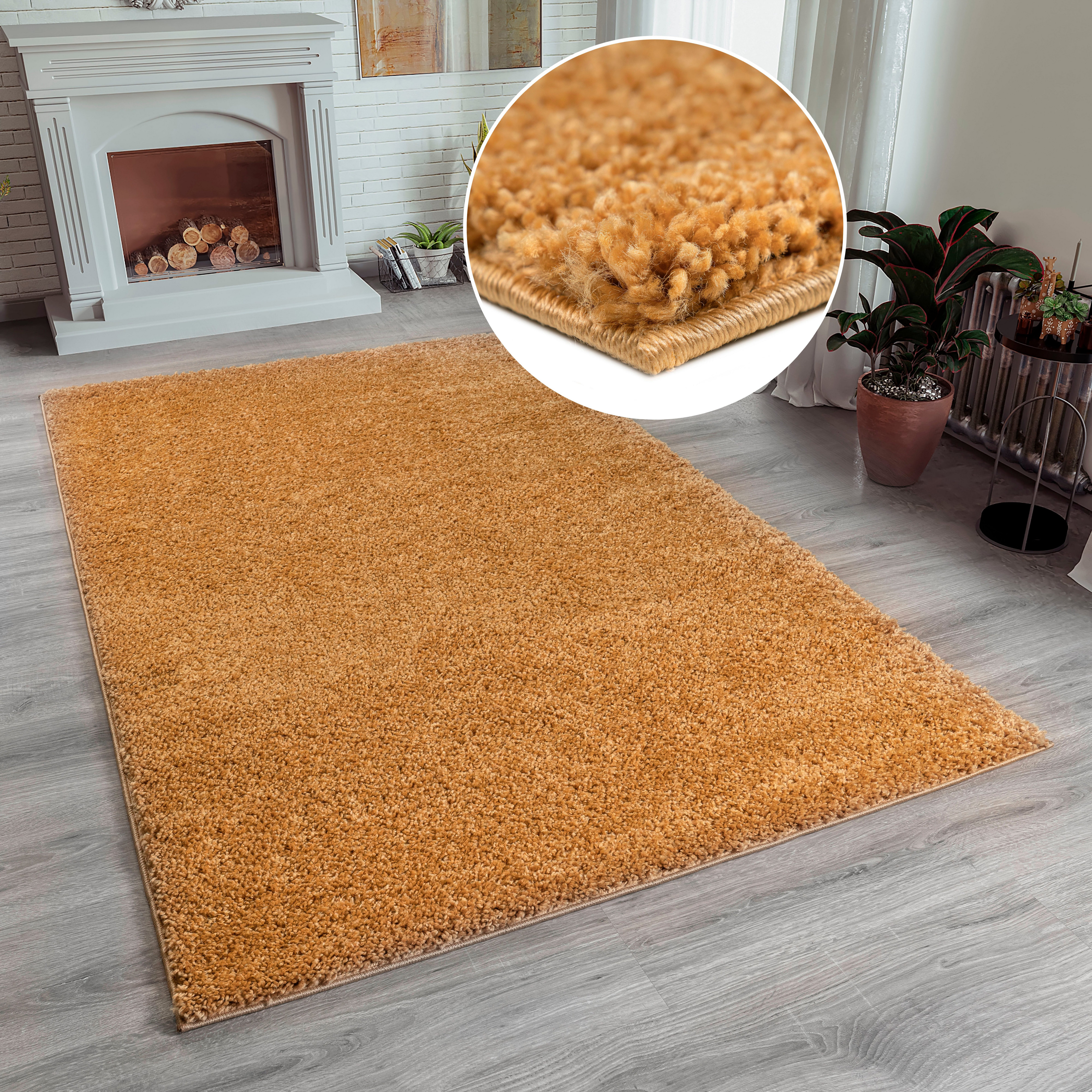 my home Hochflor-Teppich Shaggy 30, rechteckig, Höhe: 30 mm, Teppich, Uni Farben, besonders weich und kuschelig, Kundenliebling