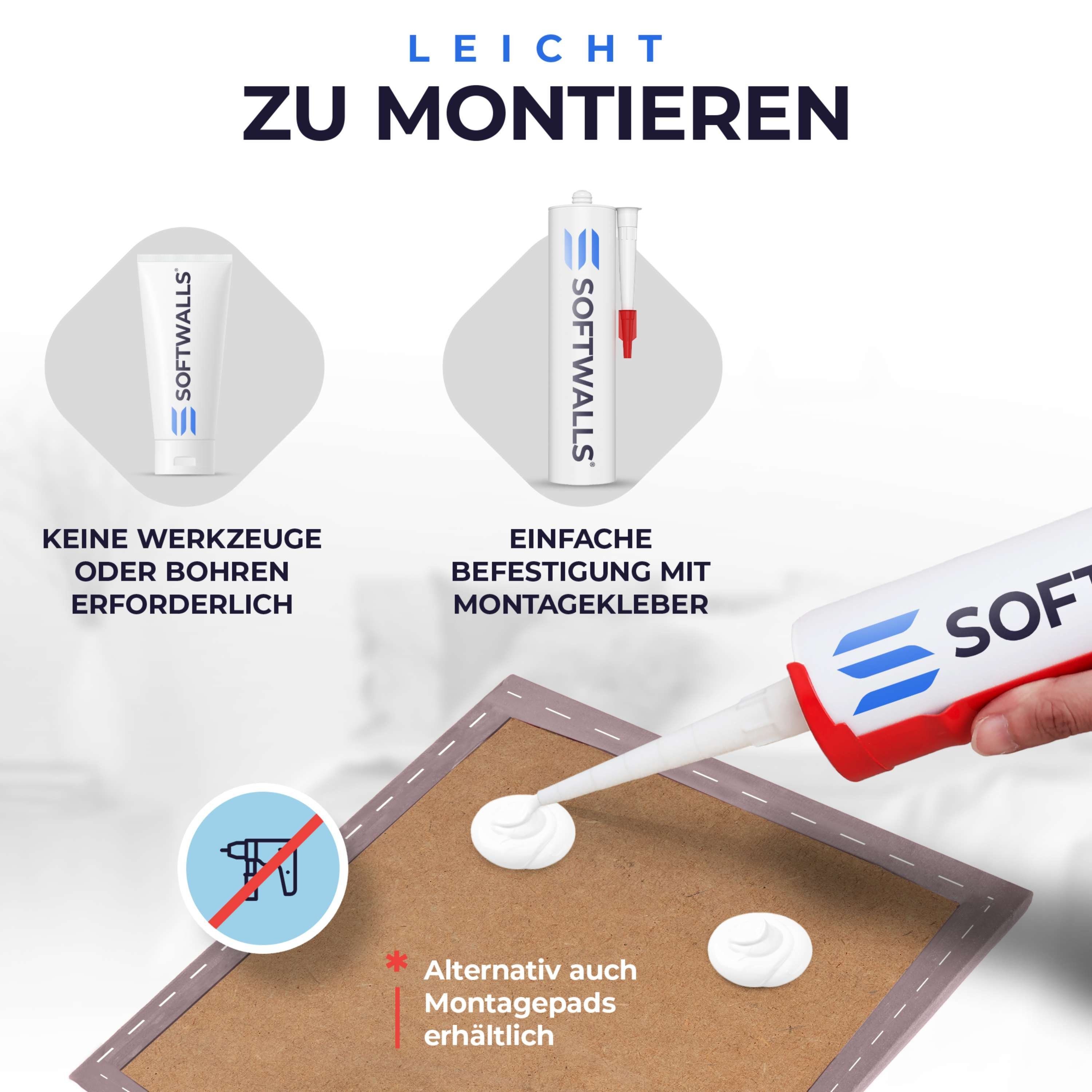 softwalls Kopfteil Wandkissen Samt - Kopfteil günstig online kaufen