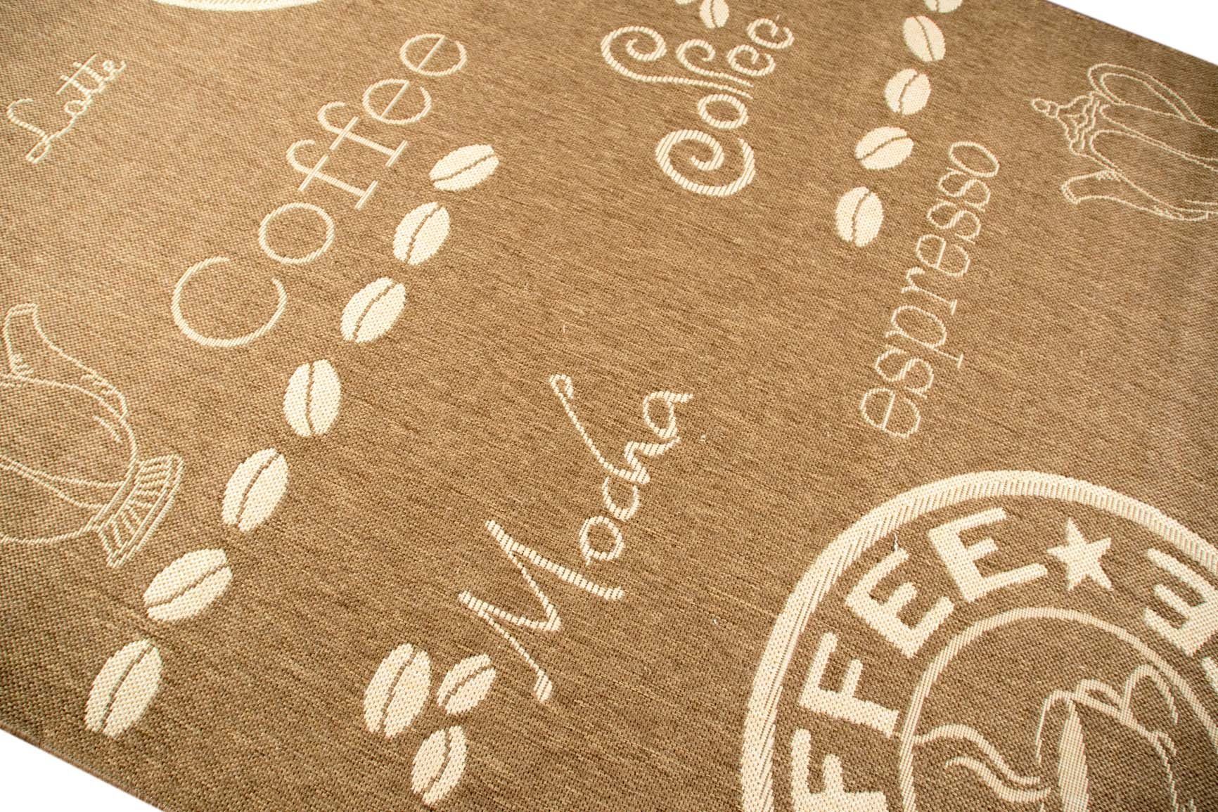 Teppich Optik Beige, Braun Teppich Coffee rechteckig, Höhe: TeppichHome24, 7 Sisal mm