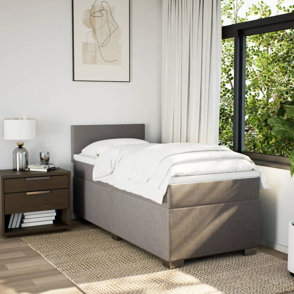 vidaXL Bett Boxspringbett mit Matratze Taupe günstig online kaufen