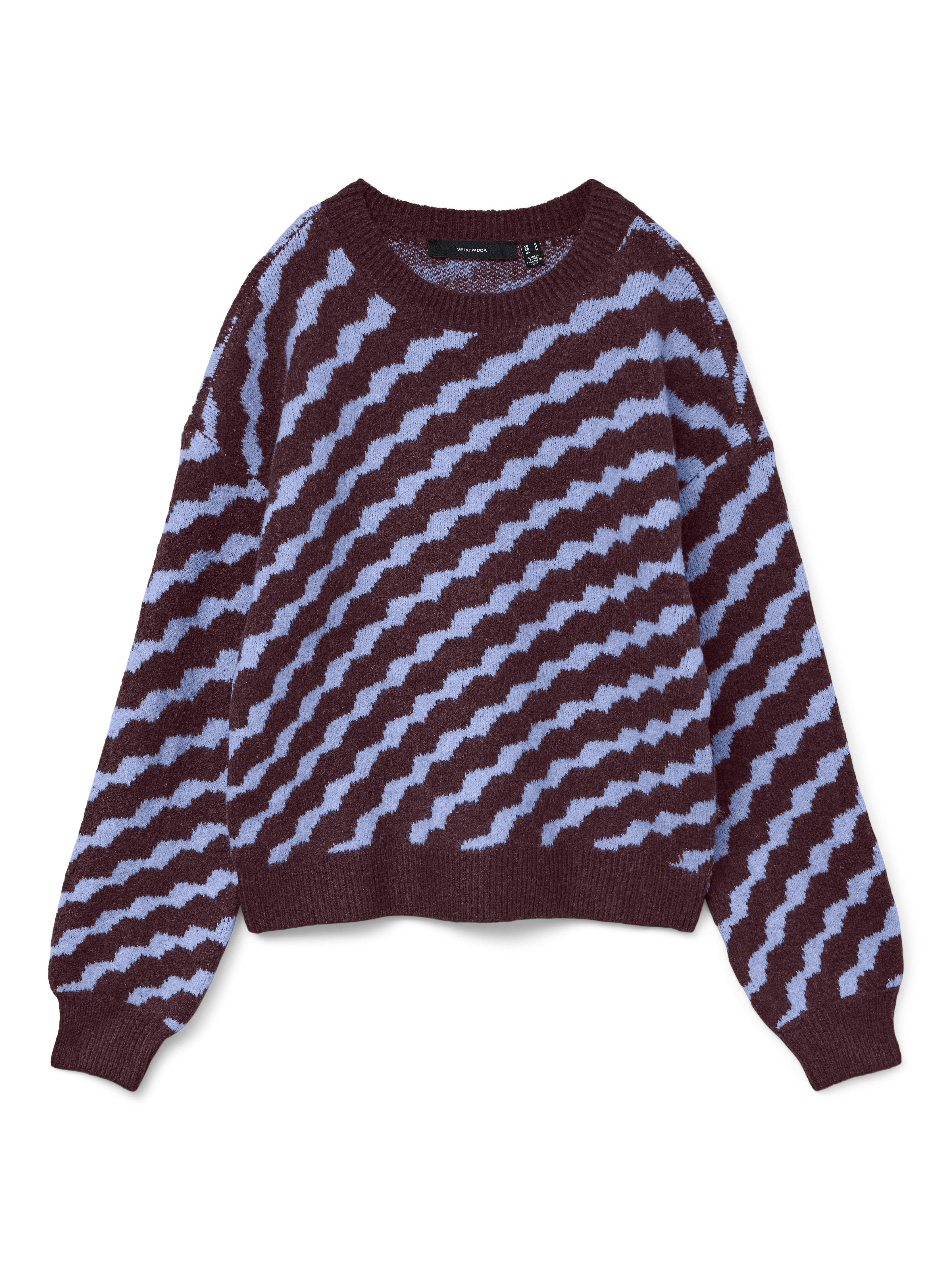 Vero Moda Rundhalspullover VMLARA LS O-NECK PULLOVER GA BOO REP günstig online kaufen