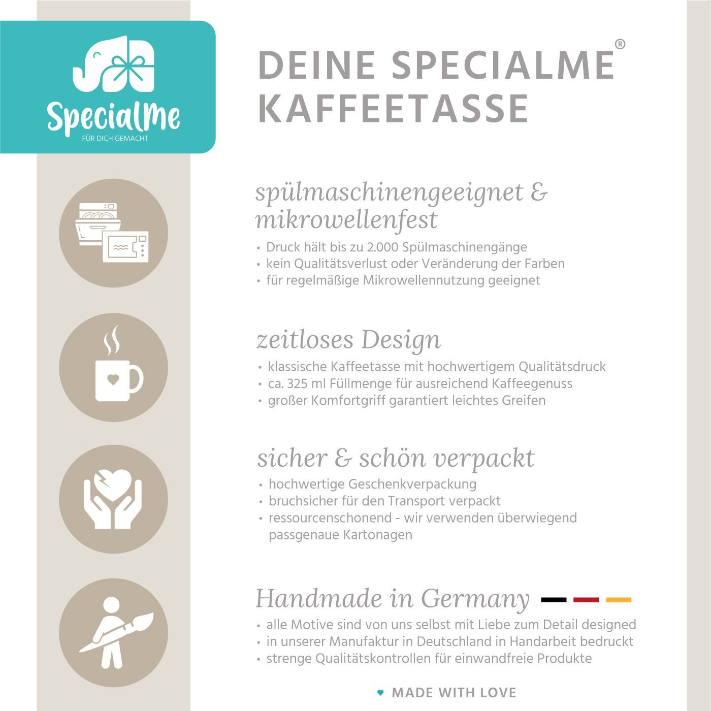 SpecialMe Tasse Kaffee-Tasse Beste Kollegin Herz Geschenkidee Arbeitskollegin, Keramik – Bild 5 von 5