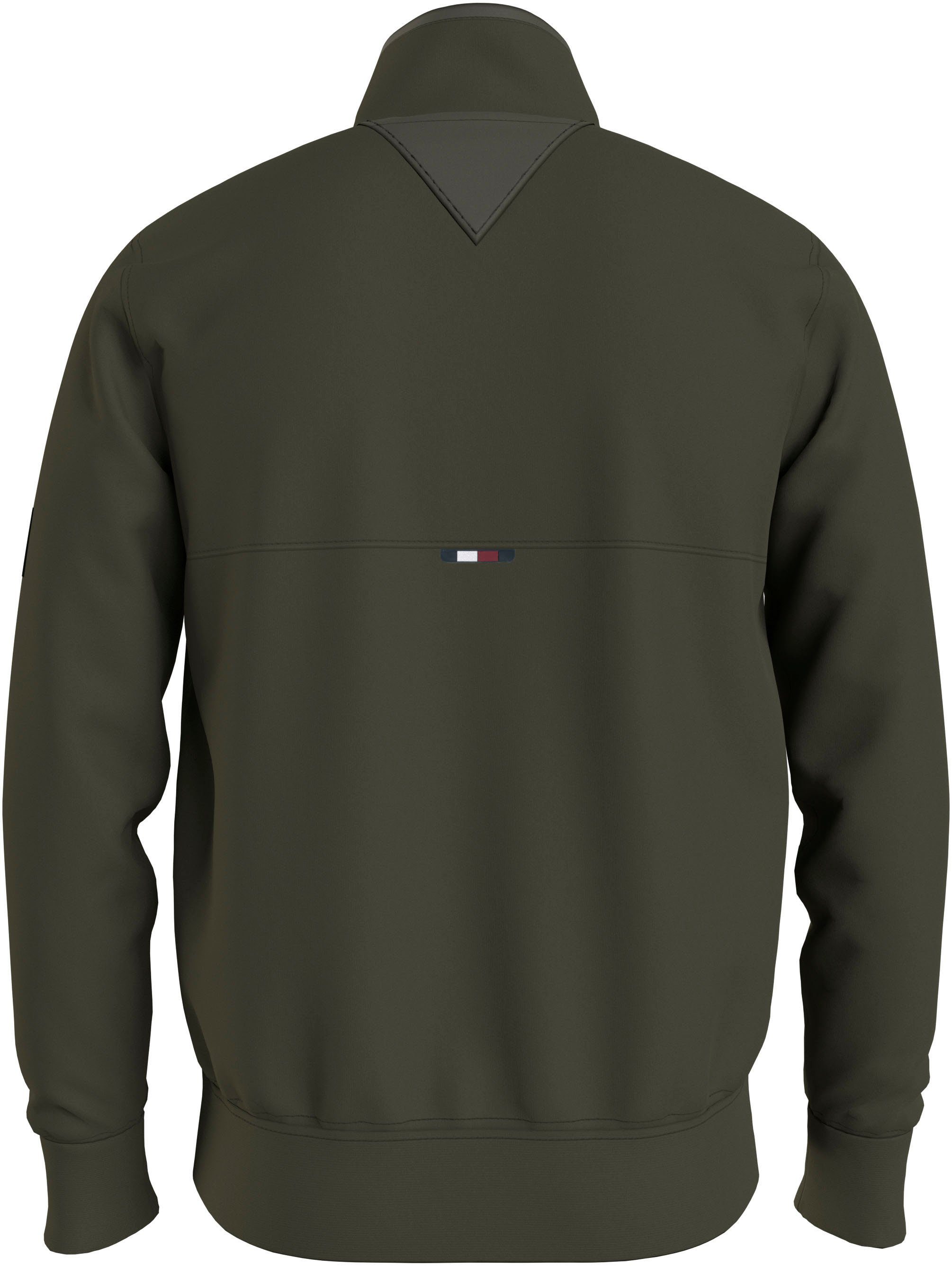 Hilfiger-Branding CLEAN MEDIA COLLAR Green Army Sweatshirt mit Rücken STAND Tommy Tommy am MIX Hilfiger