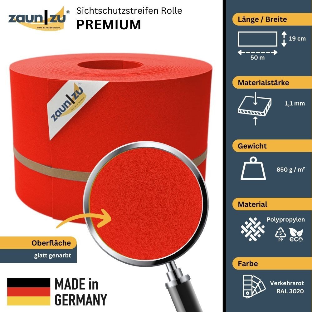 zaunzu Sichtschutzstreifen Premium für Doppelstabmatten Zaunblende günstig online kaufen