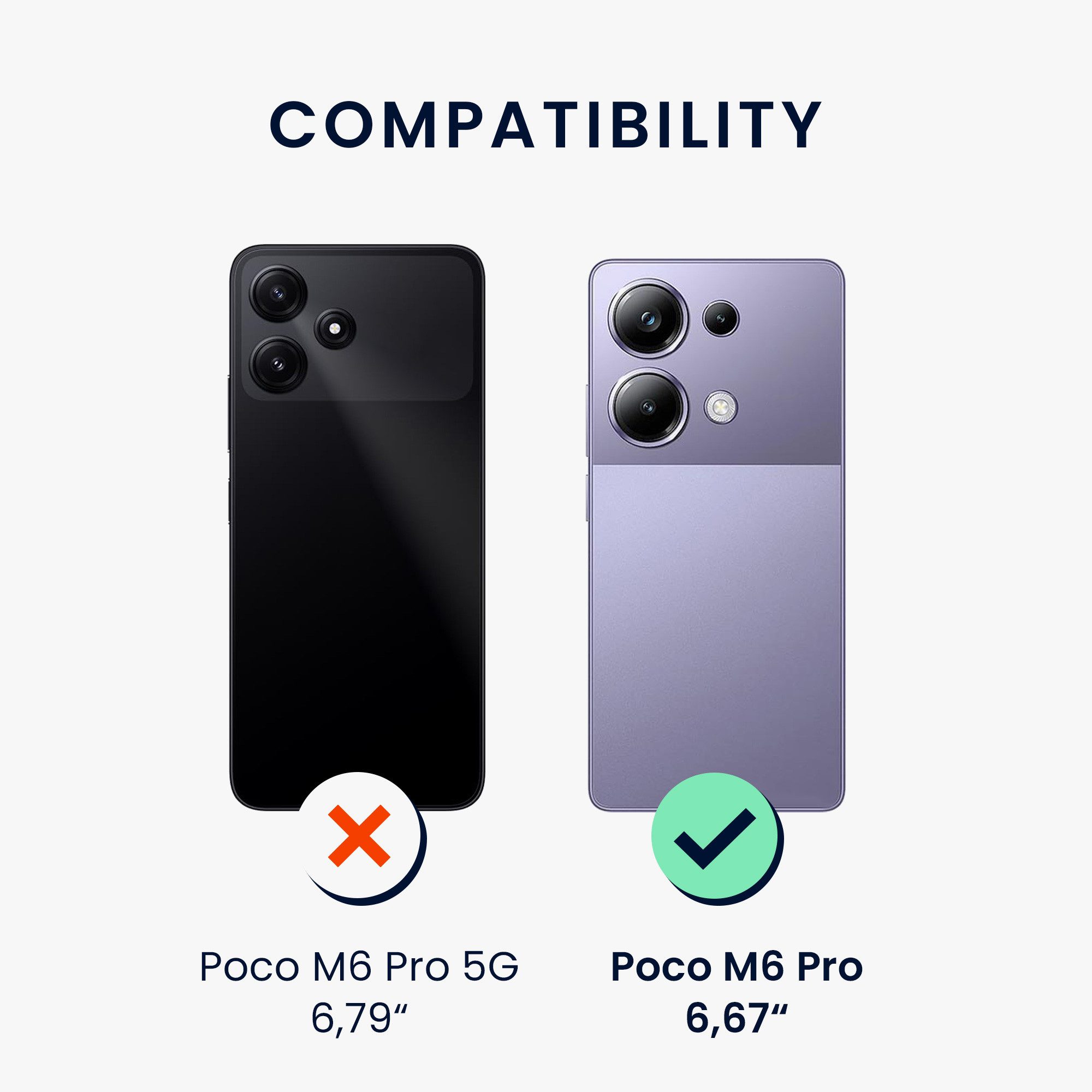kwmobile Handyhülle Handyhülle für Xiaomi Poco M6 Pro (4G) Hülle, Weiches Handy Silikon Case - Schutzhülle Cover