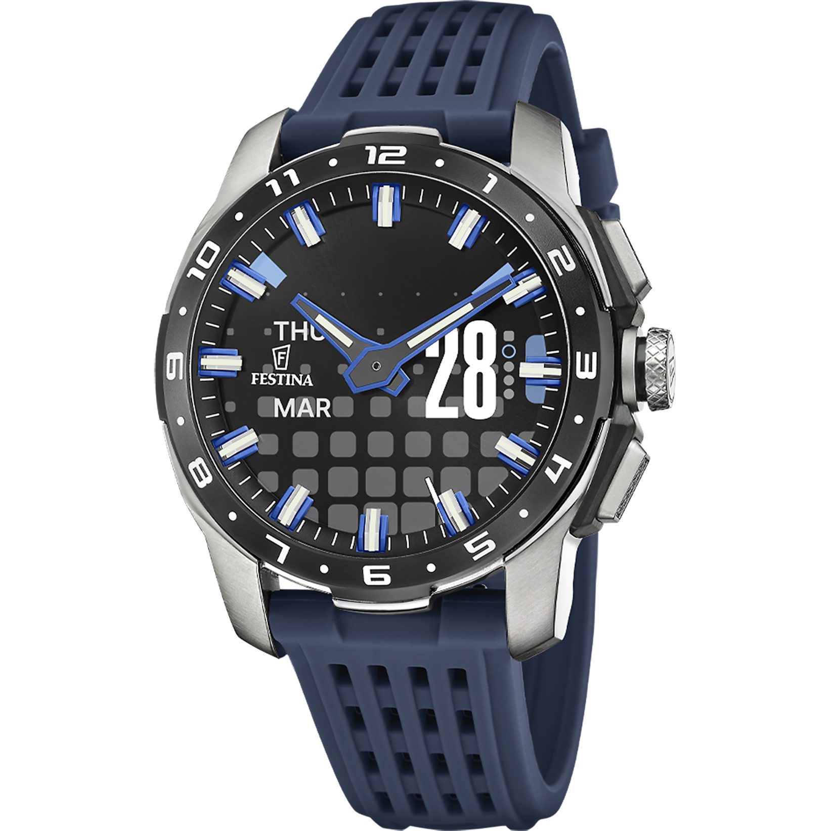 Festina Connected Full D Smartwatch, Armbanduhr, Herrenuhr, Bluetooth, Kamera-Fernbedienung, VO2max