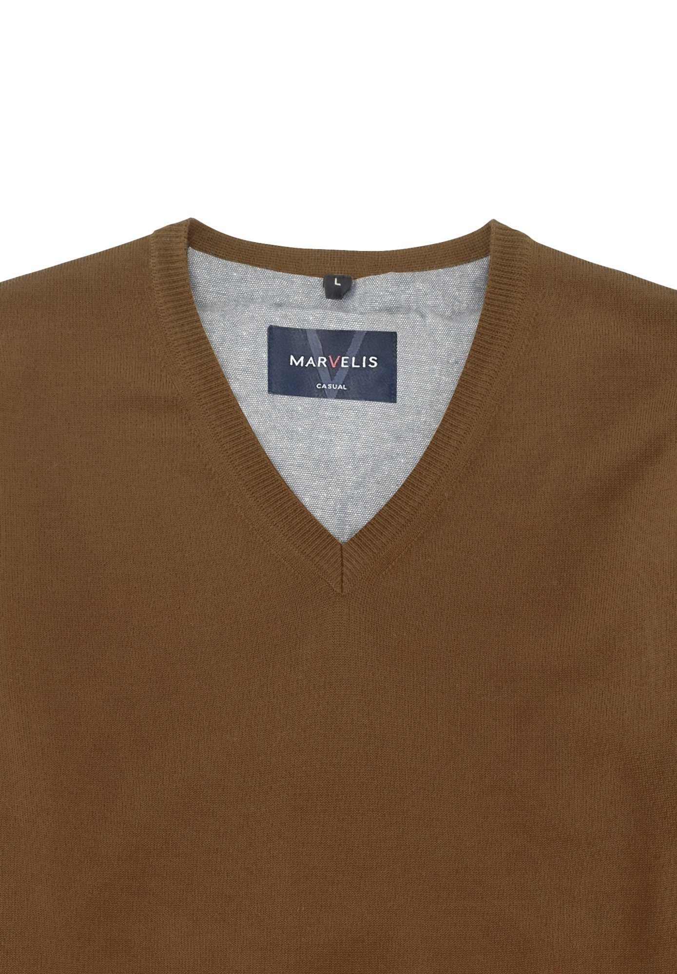 MARVELIS V-Ausschnitt-Pullover Pullover - Casual Fit günstig online kaufen