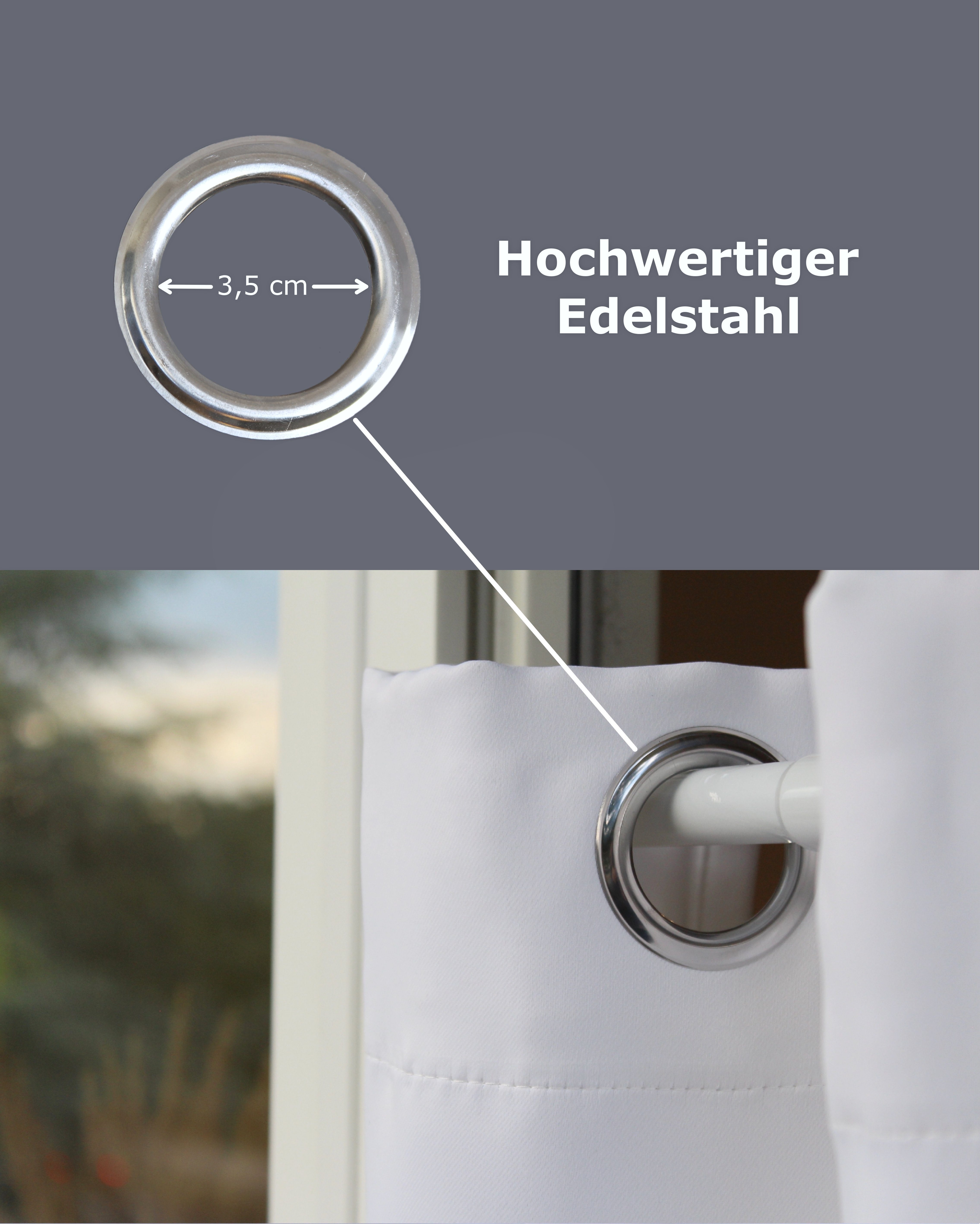 Türvorhang mit Vorhang Bohren, weiß Ösen, blickdicht, cm Stange verdunkelnd, Vorhang 70-120 ohne tinycurtains, weiß (Purity) mit Weiß Tür Purity, Thermo Raumtrenner Klemmstange Türgardine Polyester