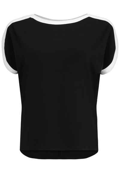 Doris Streich Tunika Long-Shirt mit Kontrastblenden mit Kontrastverarbeitung