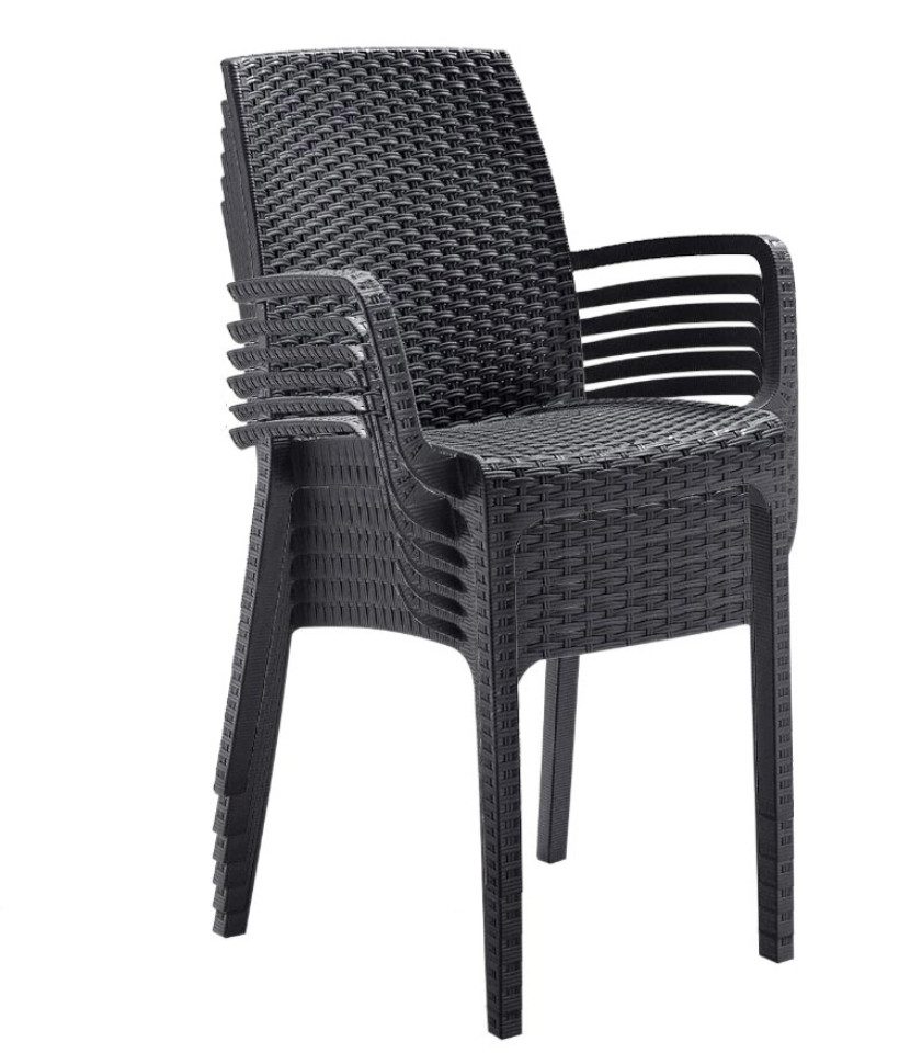Gartenstuhl BICA Verona Gastronomie Stuhl 6er Set mit Armlehnen