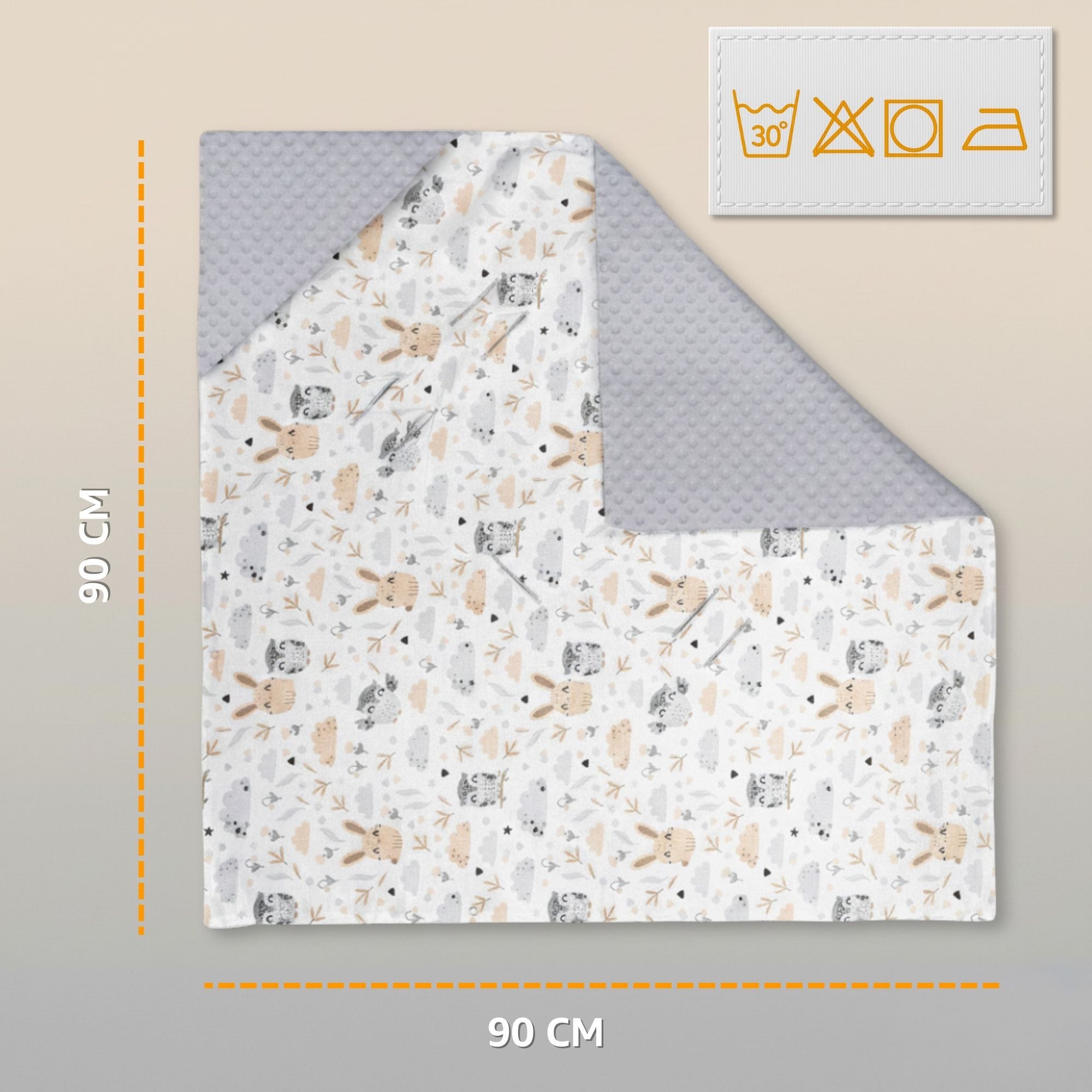 Einschlagdecke Babyschale Baby Decke 90x90 cm - Fußsack Blanket für Kinderwagen, Totsy Baby