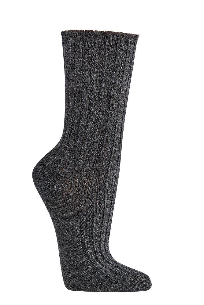 Wowerat Socken Warme Socken mit schönen Paar) (2 vielen 40% dunkelgrau in Farben Biowolle