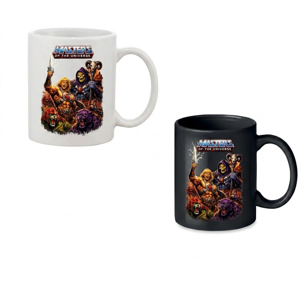 Blondie & Brownie Tasse Masters of the Universe Tasse He Man MOTU Retro 80s Krieger Becher, 1-tlg., keramik, MastersKI Epic Helden Becher Modell