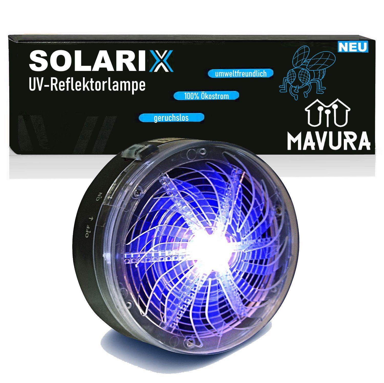 MAVURA Insektenfalle SOLARIX Insektenlampe Solar UV günstig online kaufen