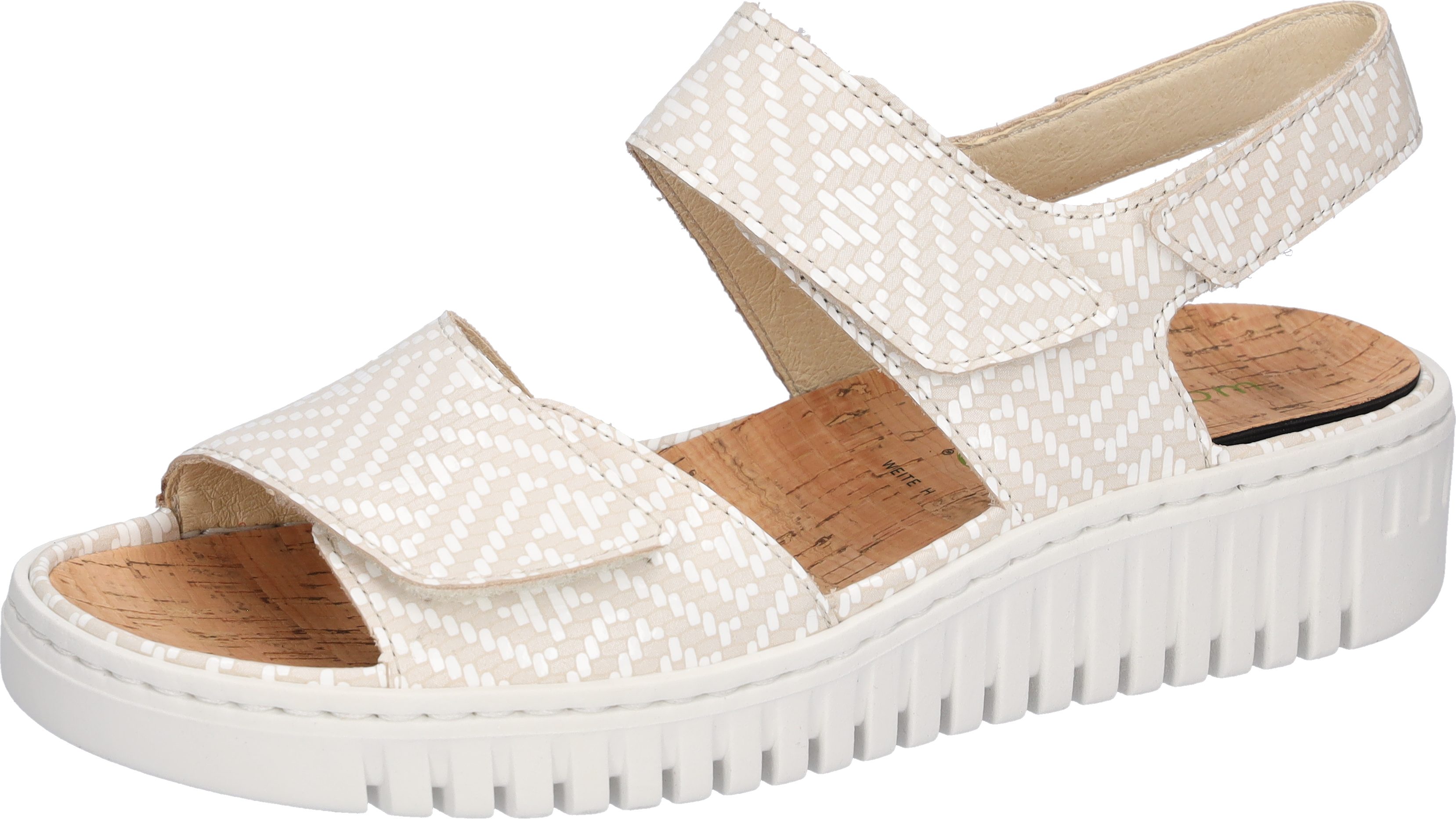 Waldläufer H-Willow Keilsandalette Sommerschuh, Sandale, Klettschuh mit Kork-Fußbett, Weite H