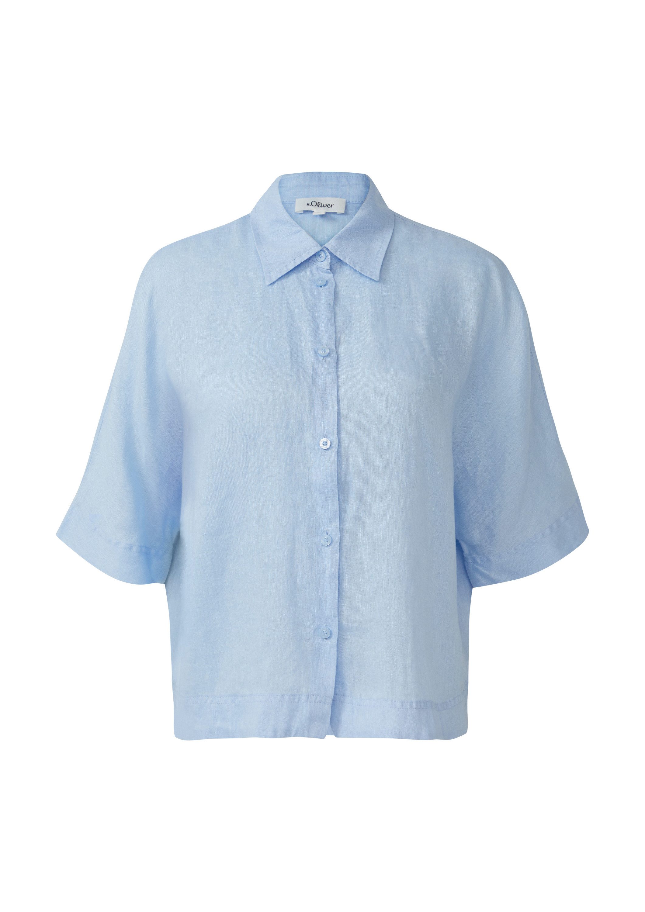 s.Oliver Kurzarmbluse Bluse Kurzarmbluse aus Leinen im Relaxed Fit günstig online kaufen