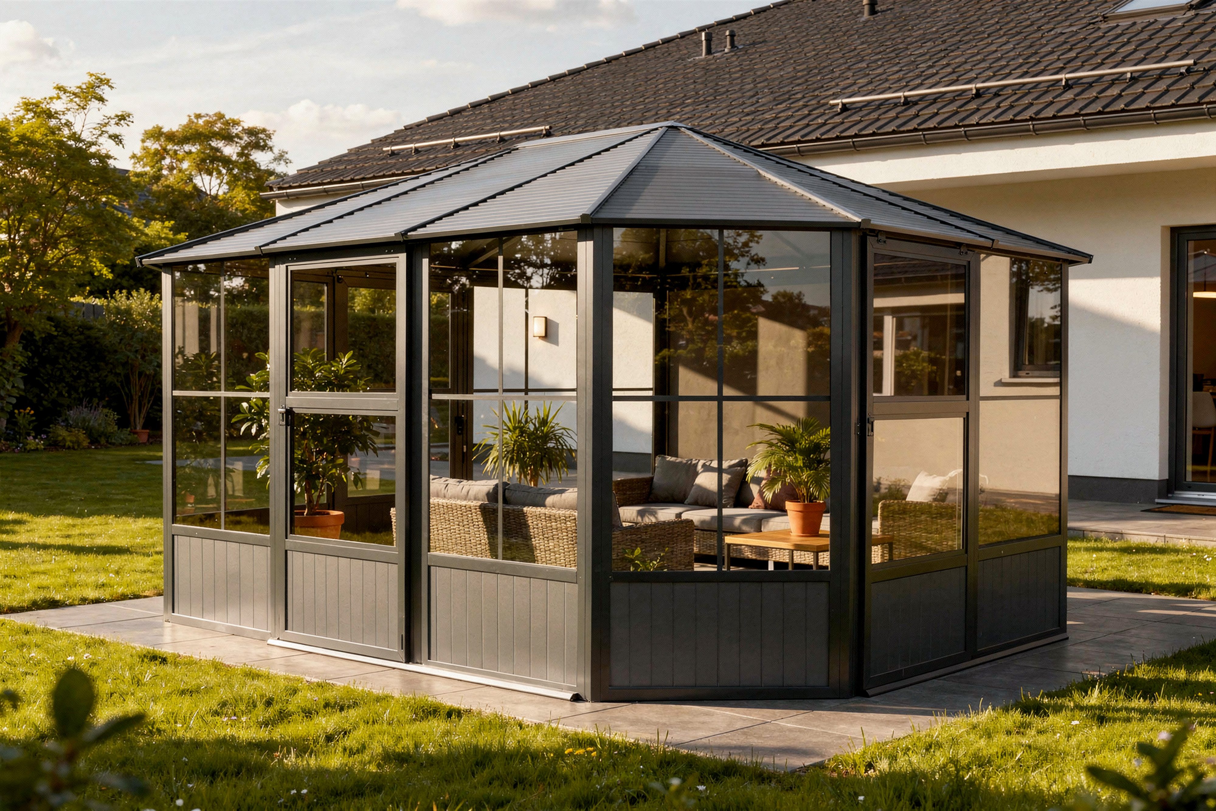 Sojag Pavillon Charleston 12x15, Wintergarten, BxT: 489x384 cm