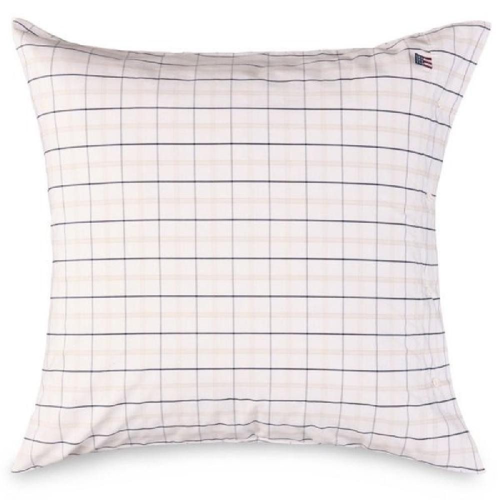 Lexington Bettwäsche Bettwäsche Kopfkissenbezug Kariert Weiß Beige Blau (40x40cm)