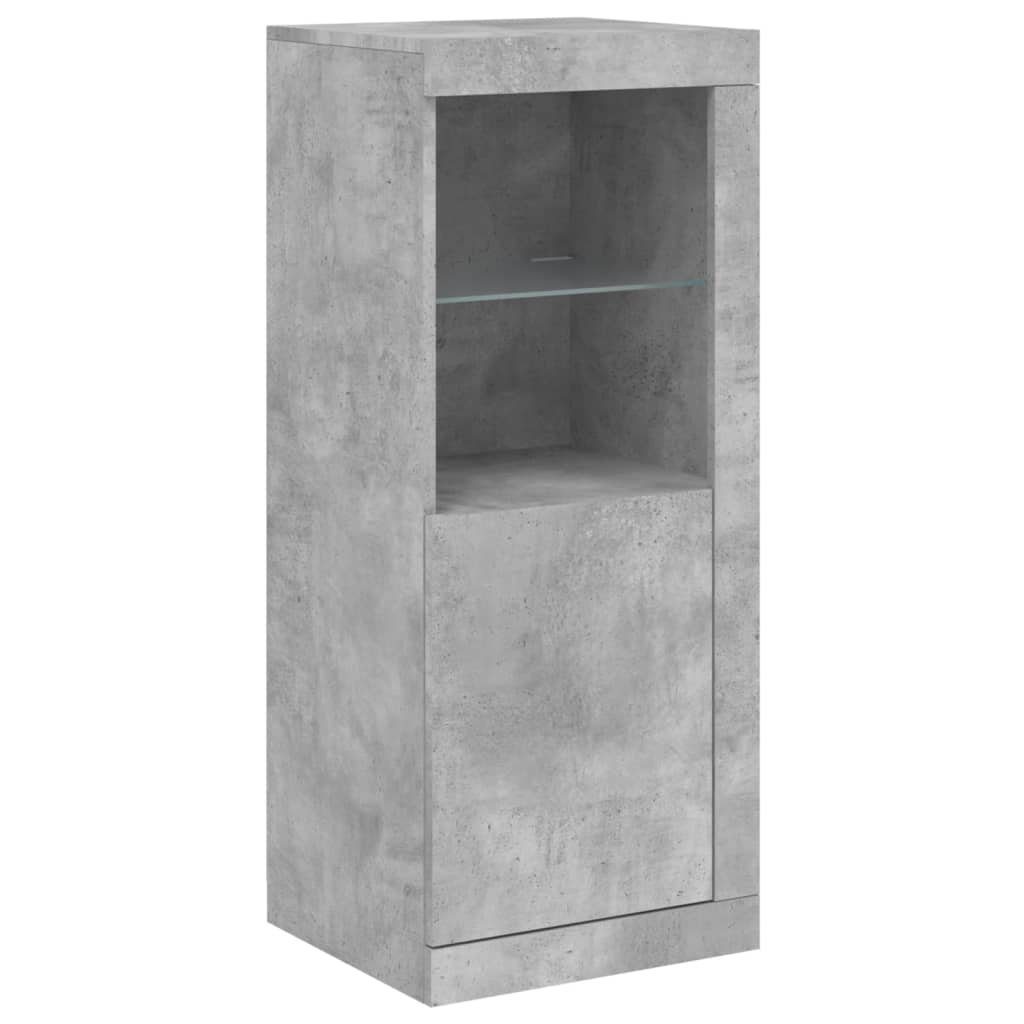 vidaXL Sideboard Sideboard mit LED-Leuchten Betongrau günstig online kaufen