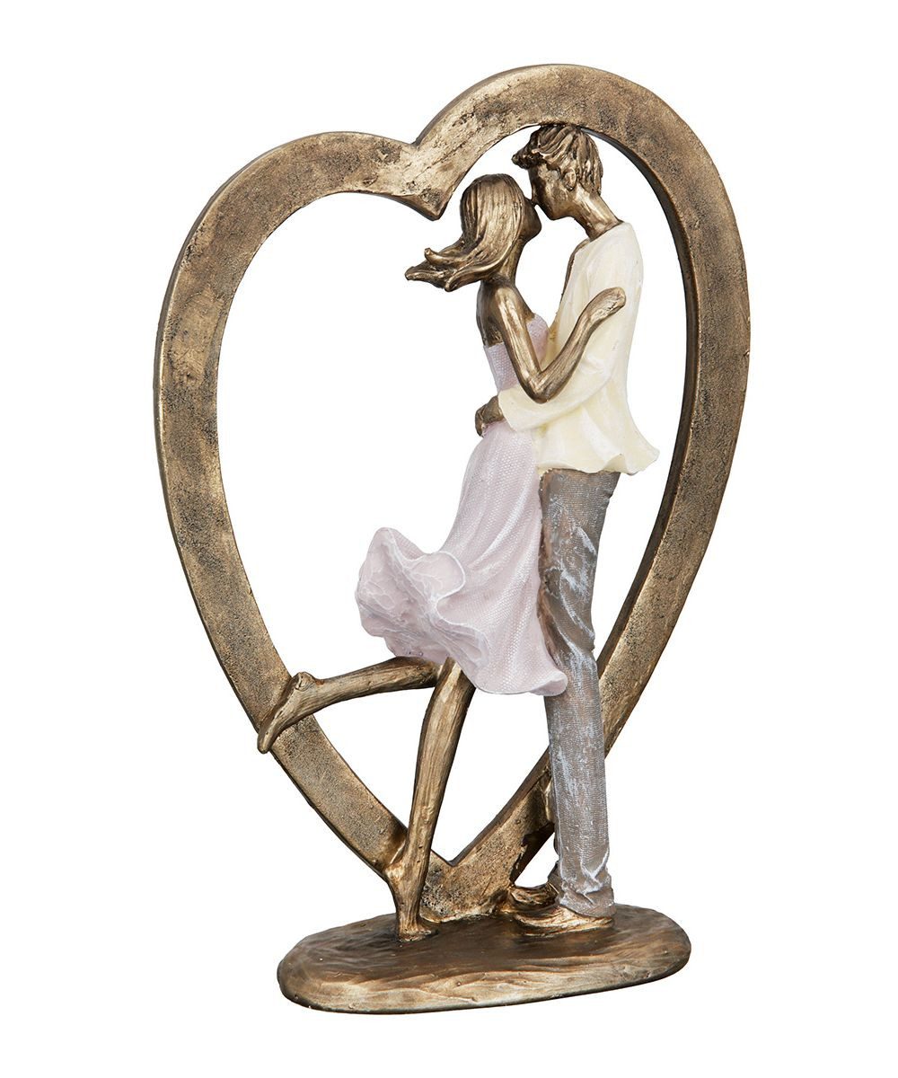 GILDE Dekoobjekt Herz Paar im Herz 37443 Kunstharz 27 cm Figur Liebe Geschenk