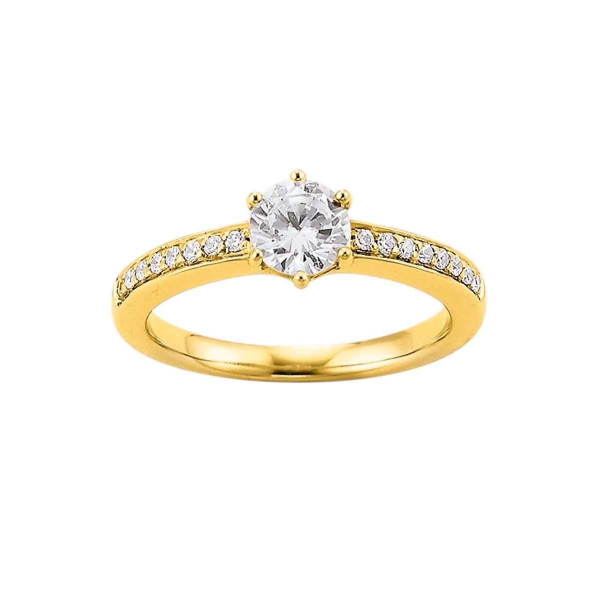 VIVENTY Fingerring Viventy Ring Damen Krappe 17 Zirkonia Silber Vergoldet 785831 Gr. 56