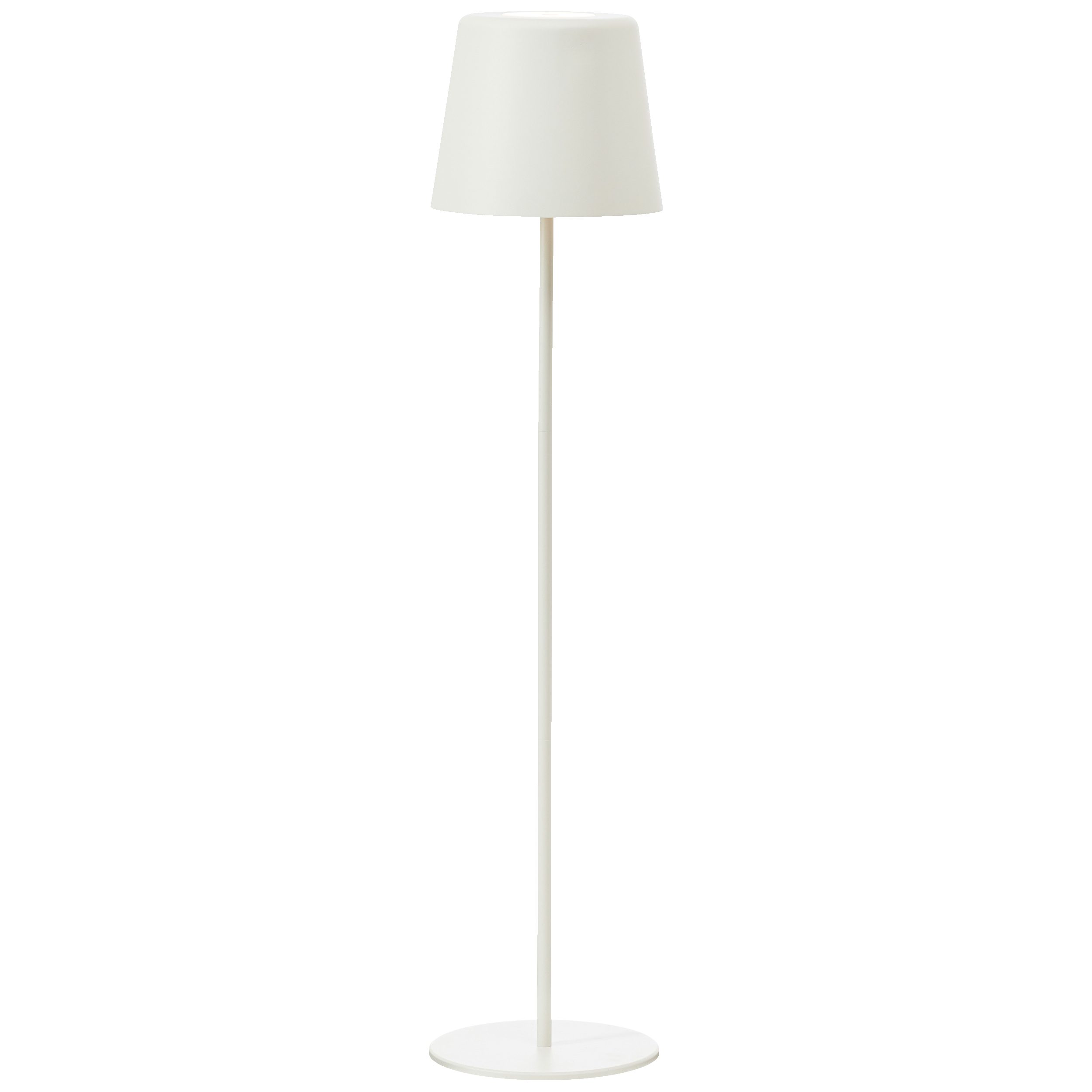 Lightbox Stehlampe, LED fest integriert, Warmweiß, Portable LED Außen Stehlampe, 129cm, 350 lm, Touchdimmer, USB, weiß